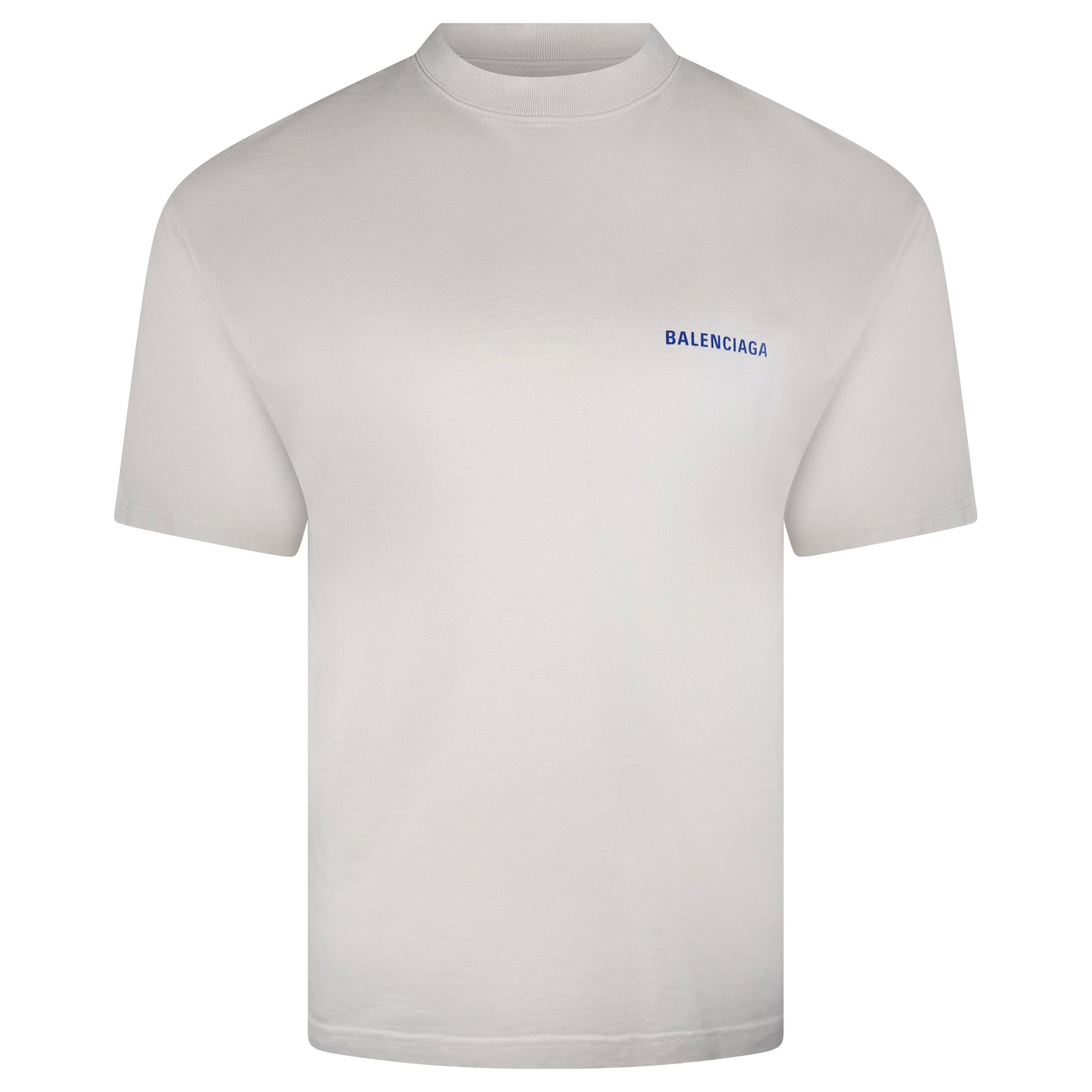 BALENCIAGA BEIGE LOGO T SHIRT - MEDIUM - Affluent ArchivesUsed HIGH END DESIGNER CLOTHING
