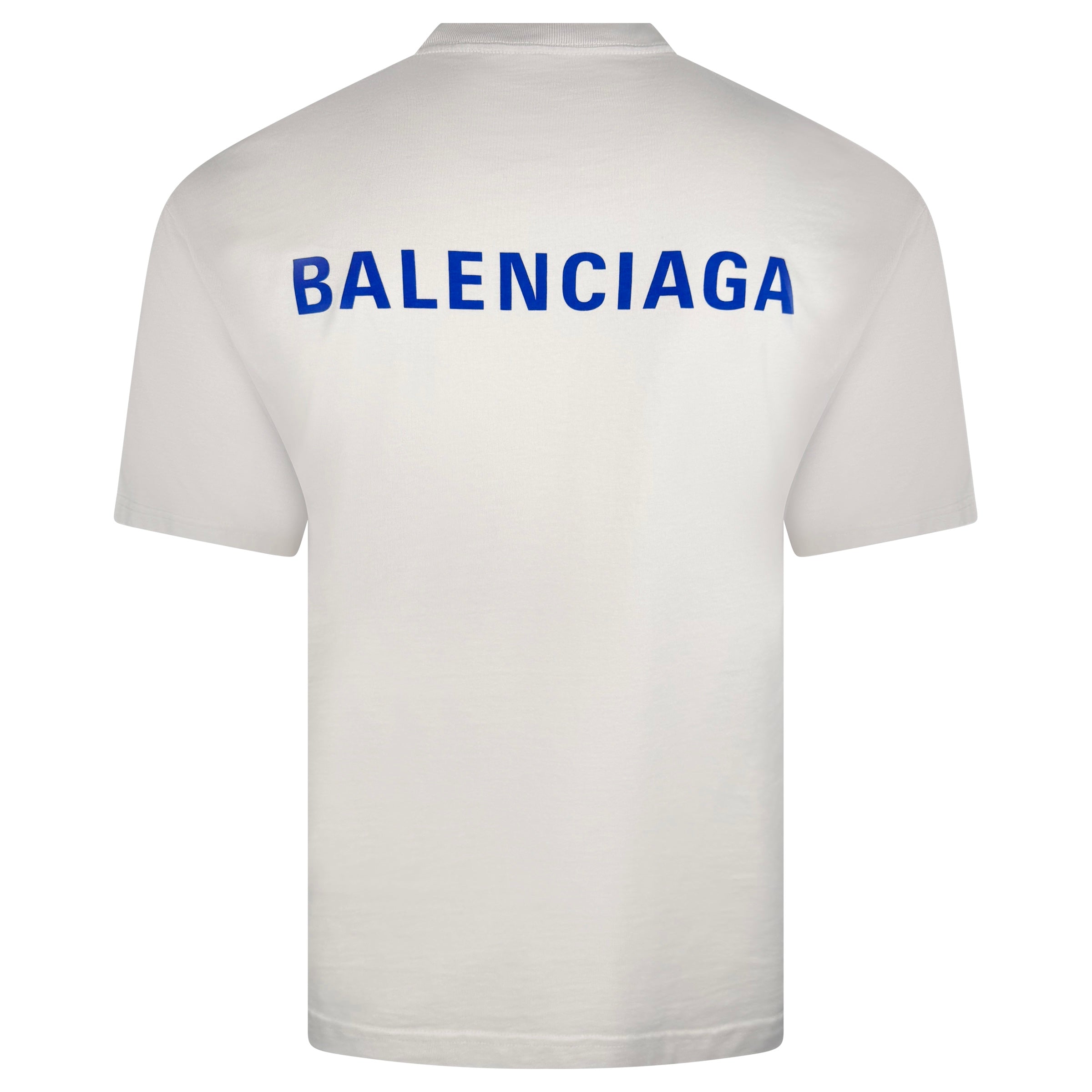 BALENCIAGA BEIGE LOGO T SHIRT - MEDIUM - Affluent ArchivesUsed HIGH END DESIGNER CLOTHING