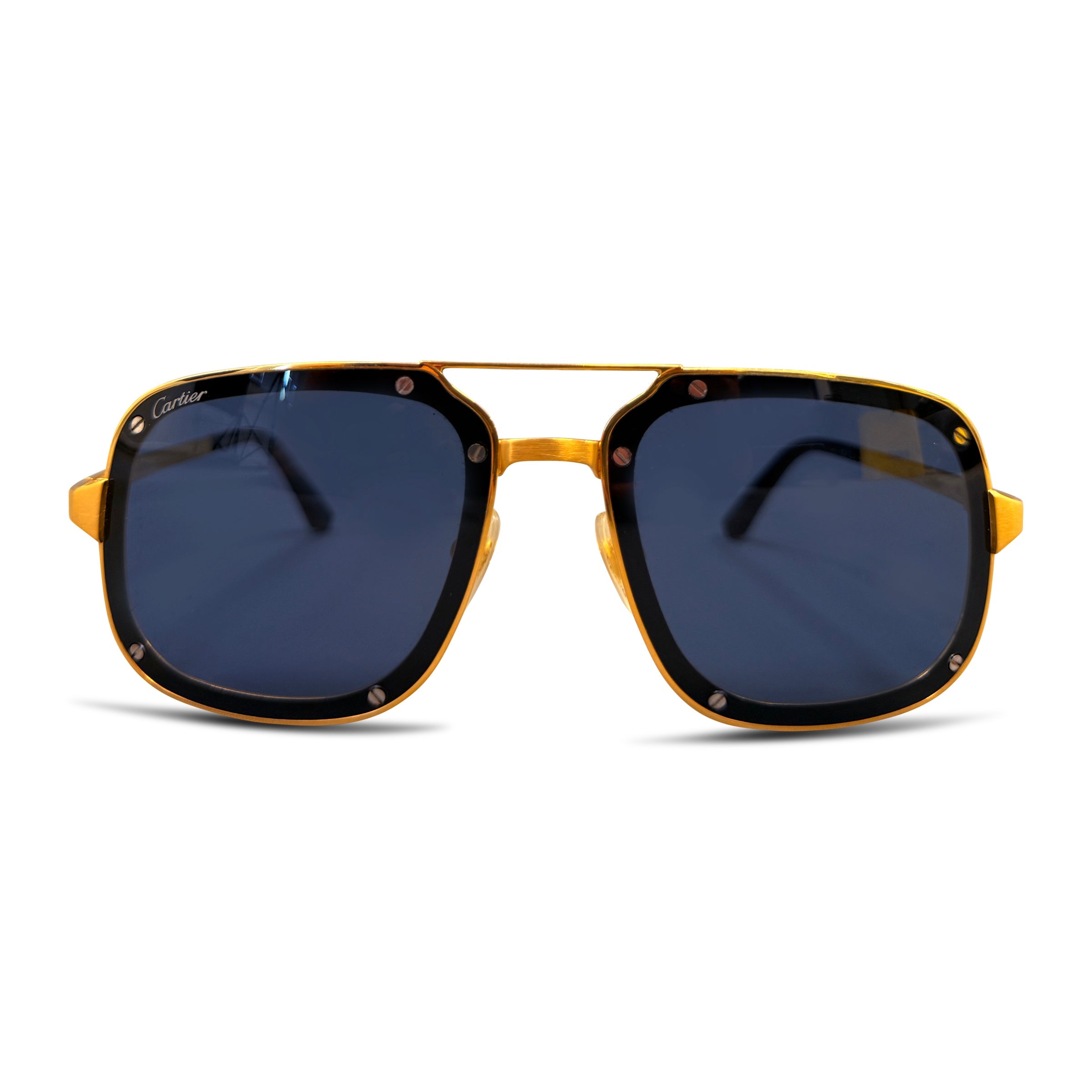 CARTIER SANTOS GOLD SUNGLASSES - Affluent ArchivesUsed HIGH END DESIGNER CLOTHING