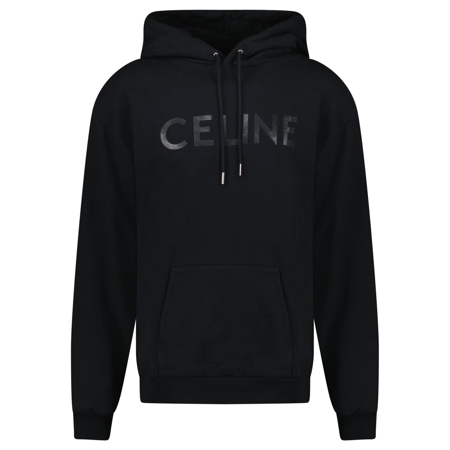 CELINE BLACK LOGO HOODIE - LARGE - Affluent ArchivesUsed HIGH END DESIGNER CLOTHING