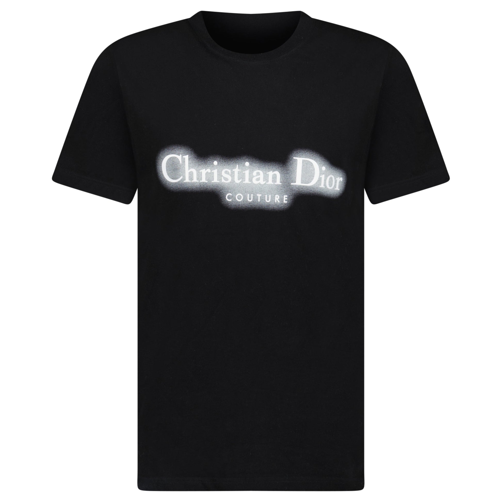 DIOR BLACK LOGO T SHIRT - MEDIUM (Fits XL) - Affluent ArchivesUsed HIGH END DESIGNER CLOTHING