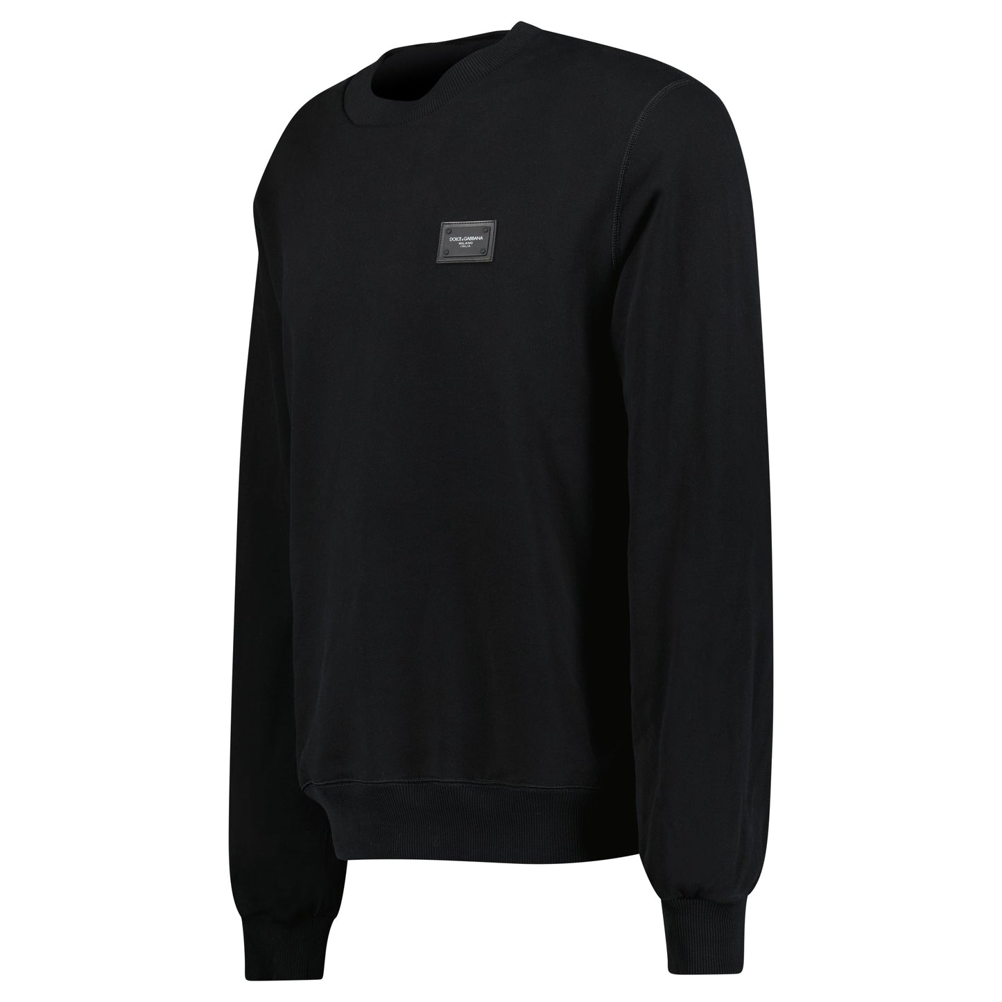 DOLCE AND GABBANA BLACK PLAQUE SWEATSHIRT - XL (52) - Affluent ArchivesUsed HIGH END DESIGNER CLOTHING