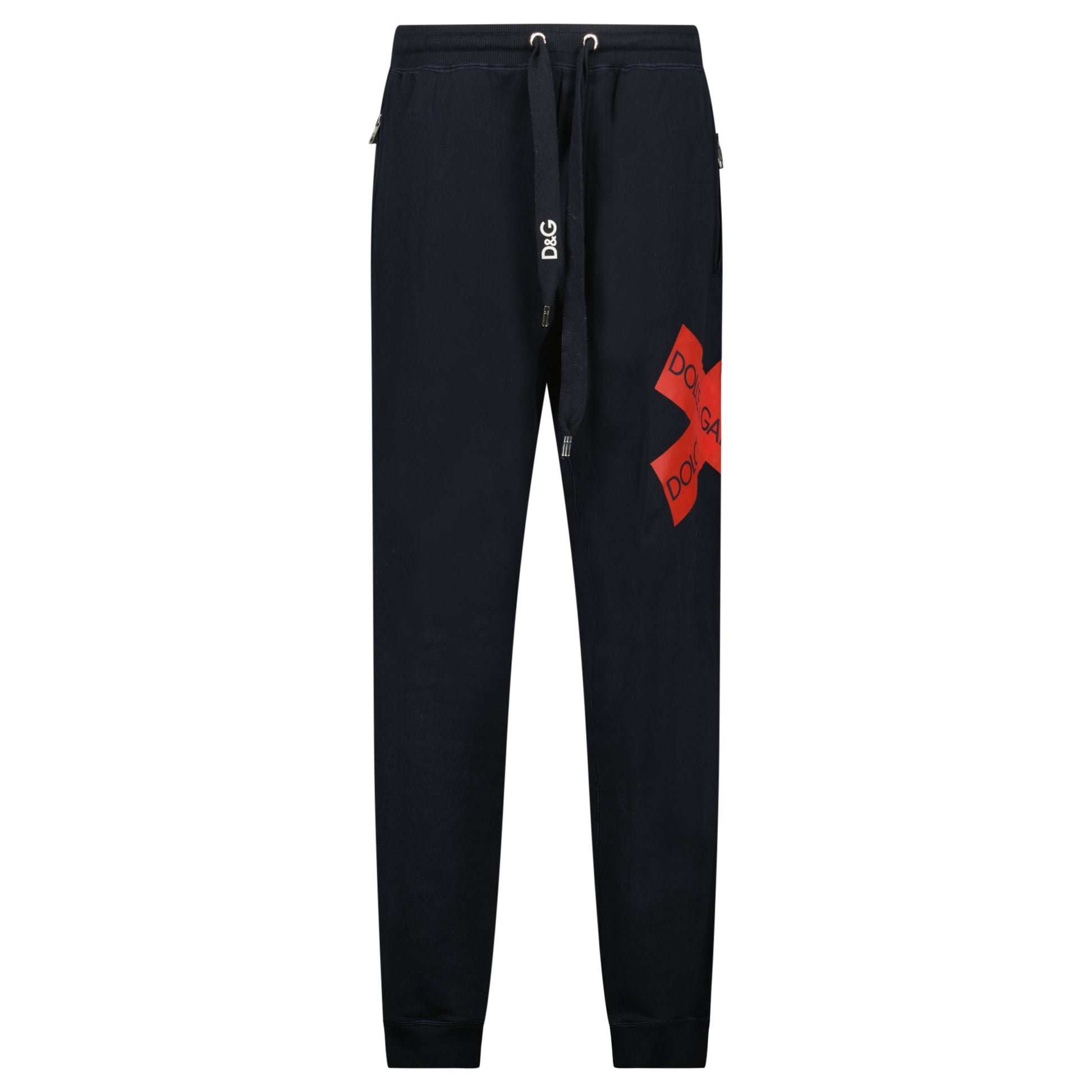 DOLCE AND GABBANA NAVY TRACK PANTS - XL - Affluent ArchivesUsed HIGH END DESIGNER CLOTHING