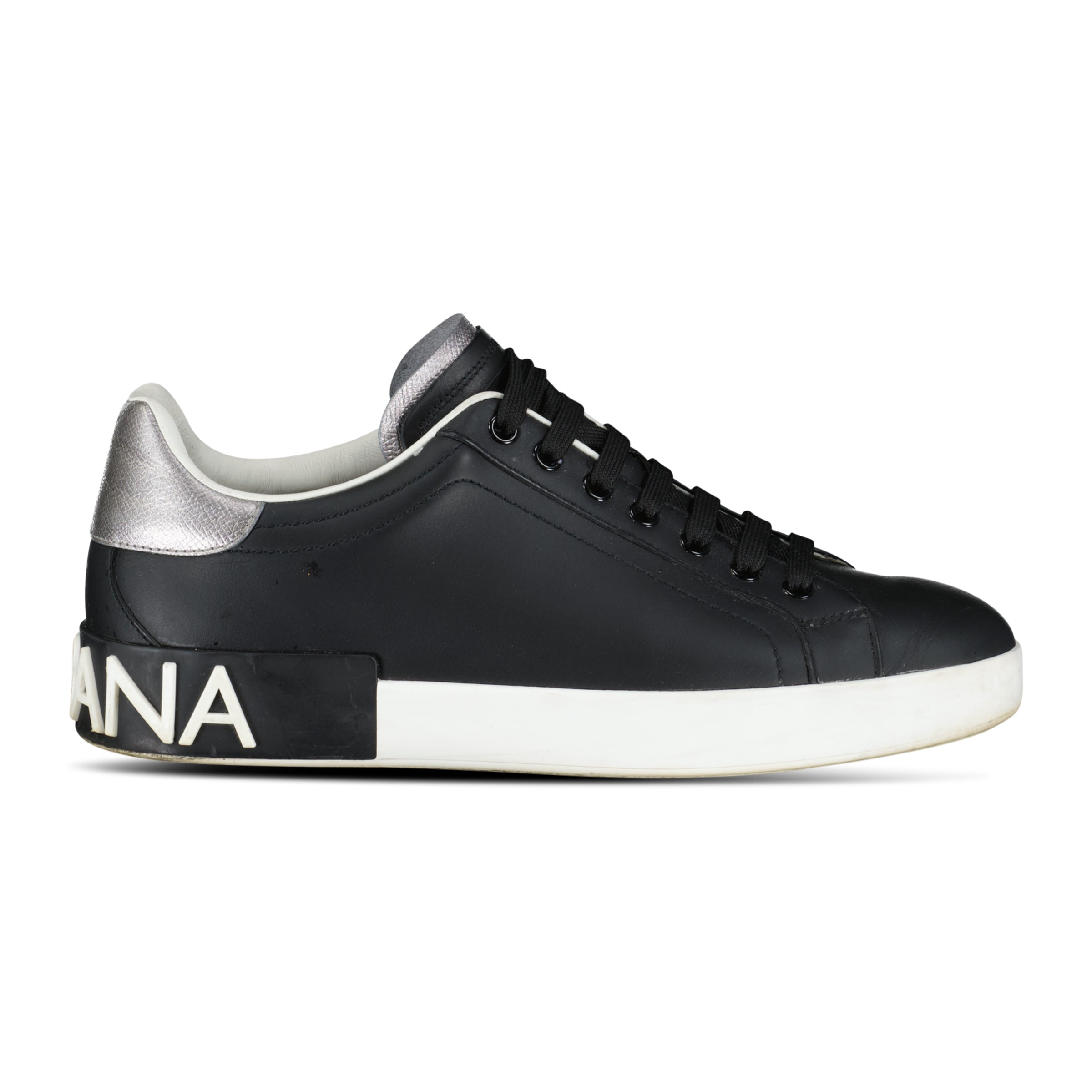 DOLCE GABBANA BLACK LOGO TRAINER - UK 6 (Fit 7) - Affluent ArchivesUsed HIGH END DESIGNER CLOTHING