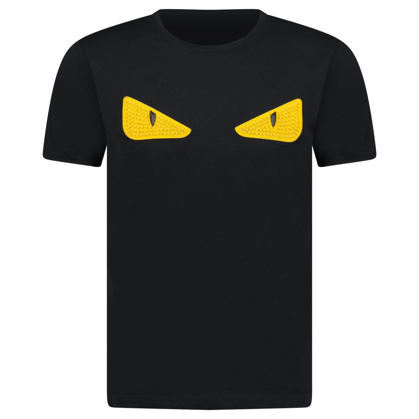 FENDI BLACK EYES LOGO T SHIRT - MEDIUM - Affluent ArchivesUsed HIGH END DESIGNER CLOTHING