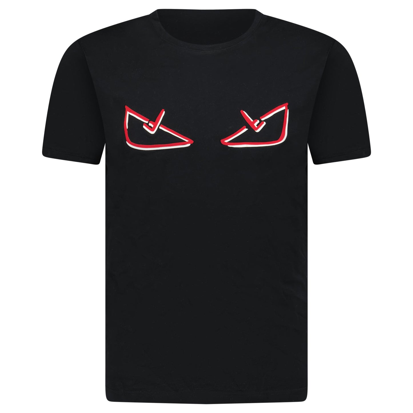 FENDI NAVY EYES LOGO T SHIRT - LARGE - Affluent ArchivesUsed HIGH END DESIGNER CLOTHING
