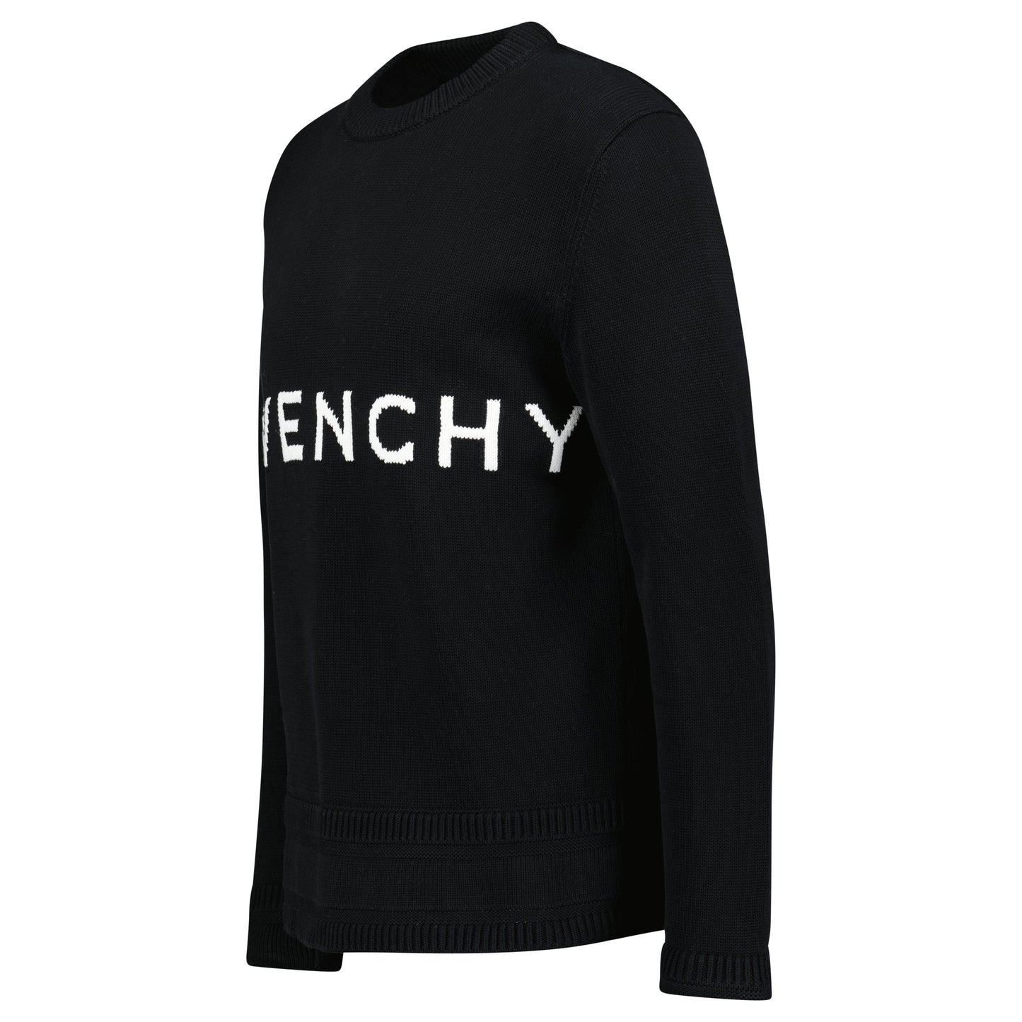 GIVENCHY BLACK KNITTED SWEATSHIRT - LARGE (Fits XL) - Affluent ArchivesUsed HIGH END DESIGNER CLOTHING