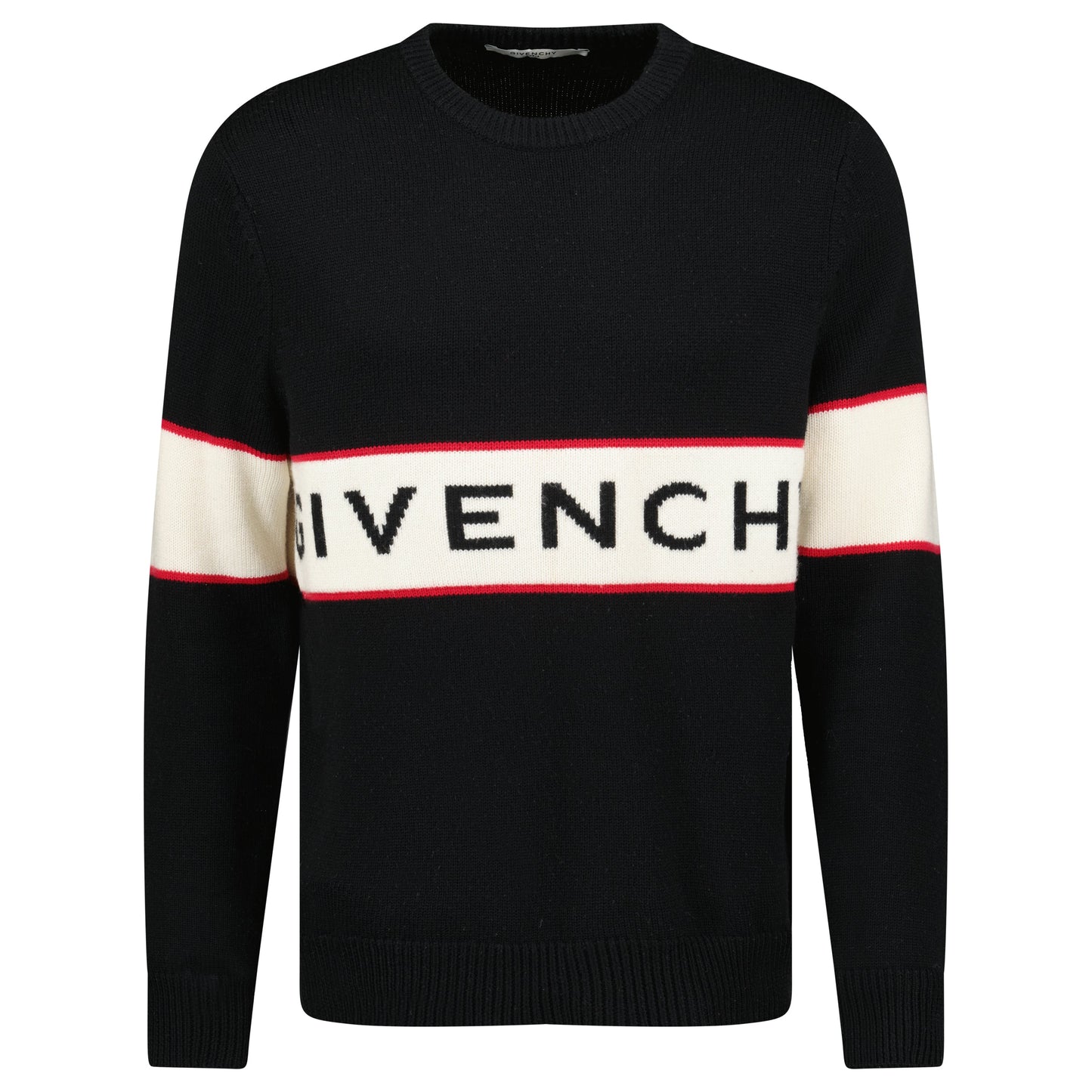 GIVENCHY BLACK KNITTED SWEATSHIRT - LARGE (Fits XL) - Affluent ArchivesUsed HIGH END DESIGNER CLOTHING