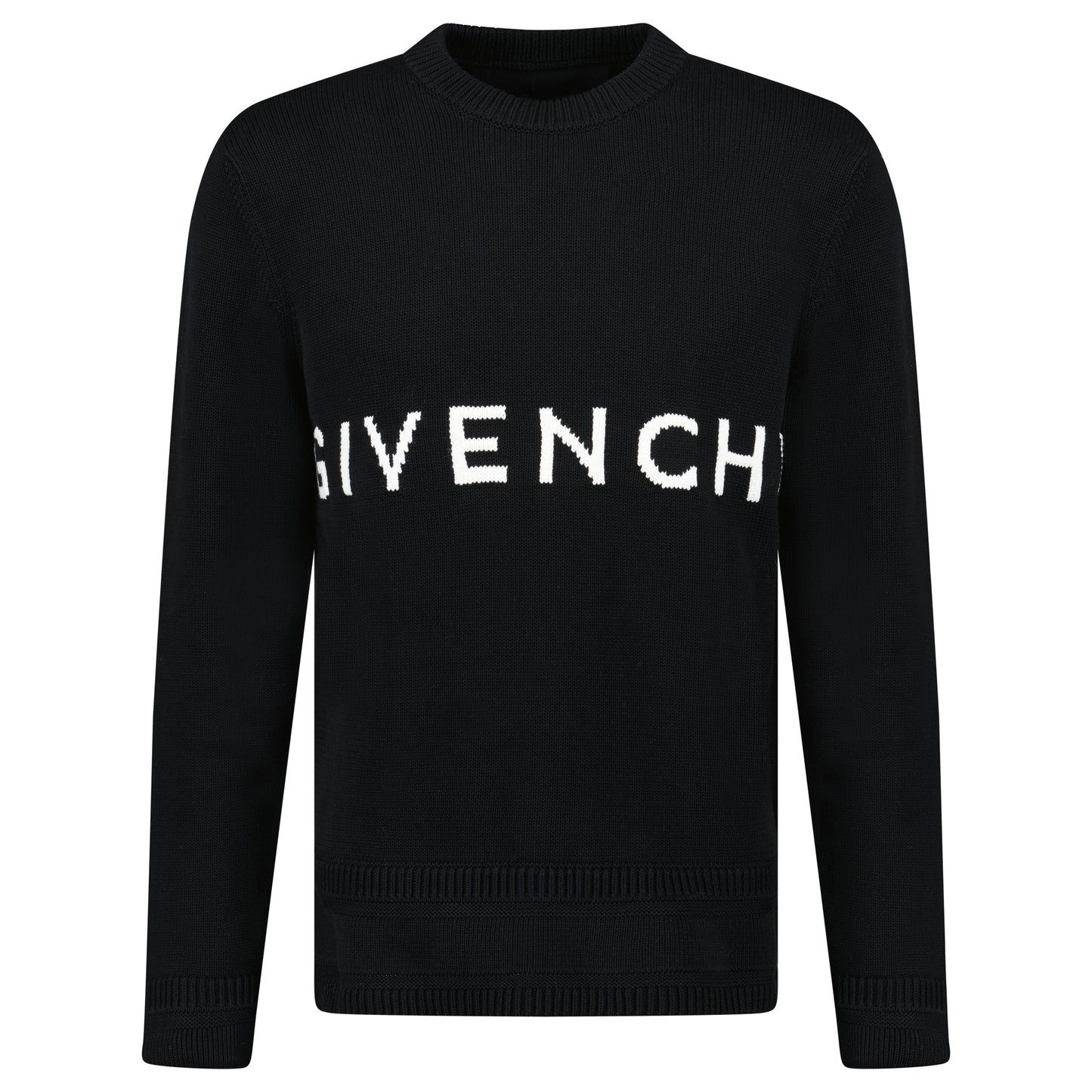 GIVENCHY BLACK KNITTED SWEATSHIRT - LARGE (Fits XL) - Affluent ArchivesUsed HIGH END DESIGNER CLOTHING