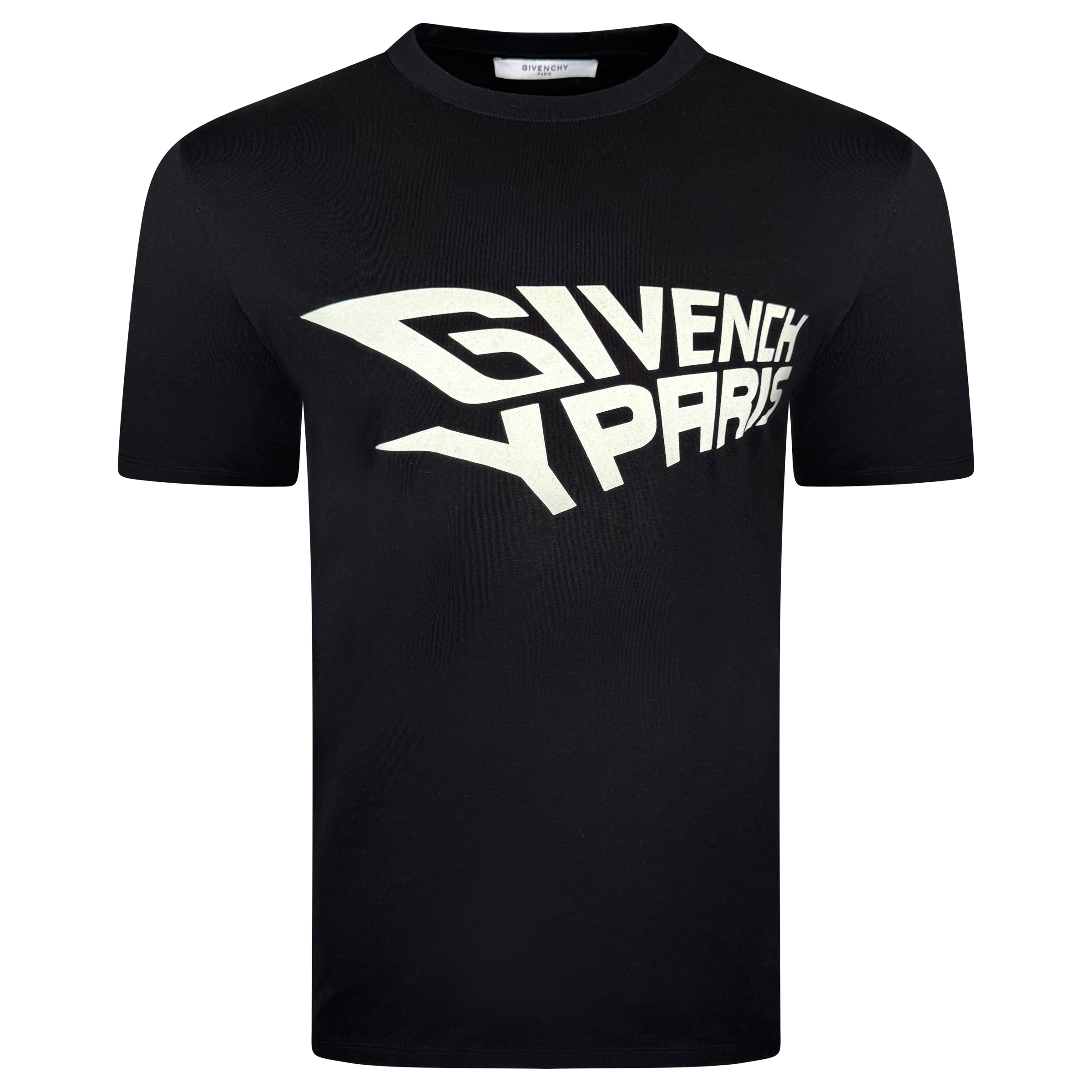 GIVENCHY BLACK LOGO T SHIRT - MEDIUM - Affluent ArchivesUsed HIGH END DESIGNER CLOTHING