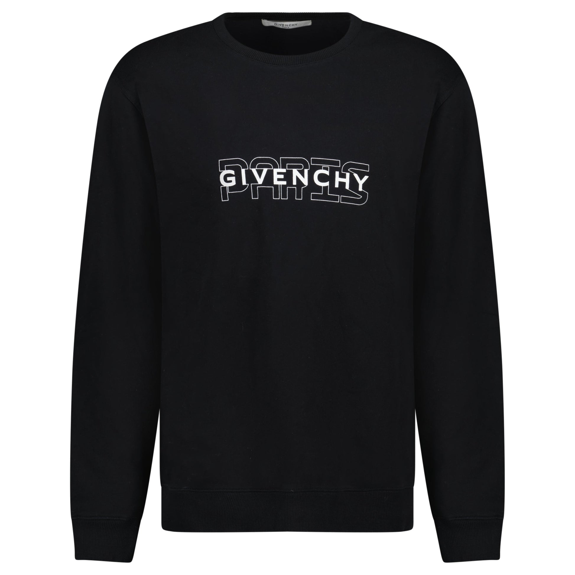 GIVENCHY BLACK SWEATSHIRT - LARGE (Fits XL) - Affluent ArchivesUsed HIGH END DESIGNER CLOTHING
