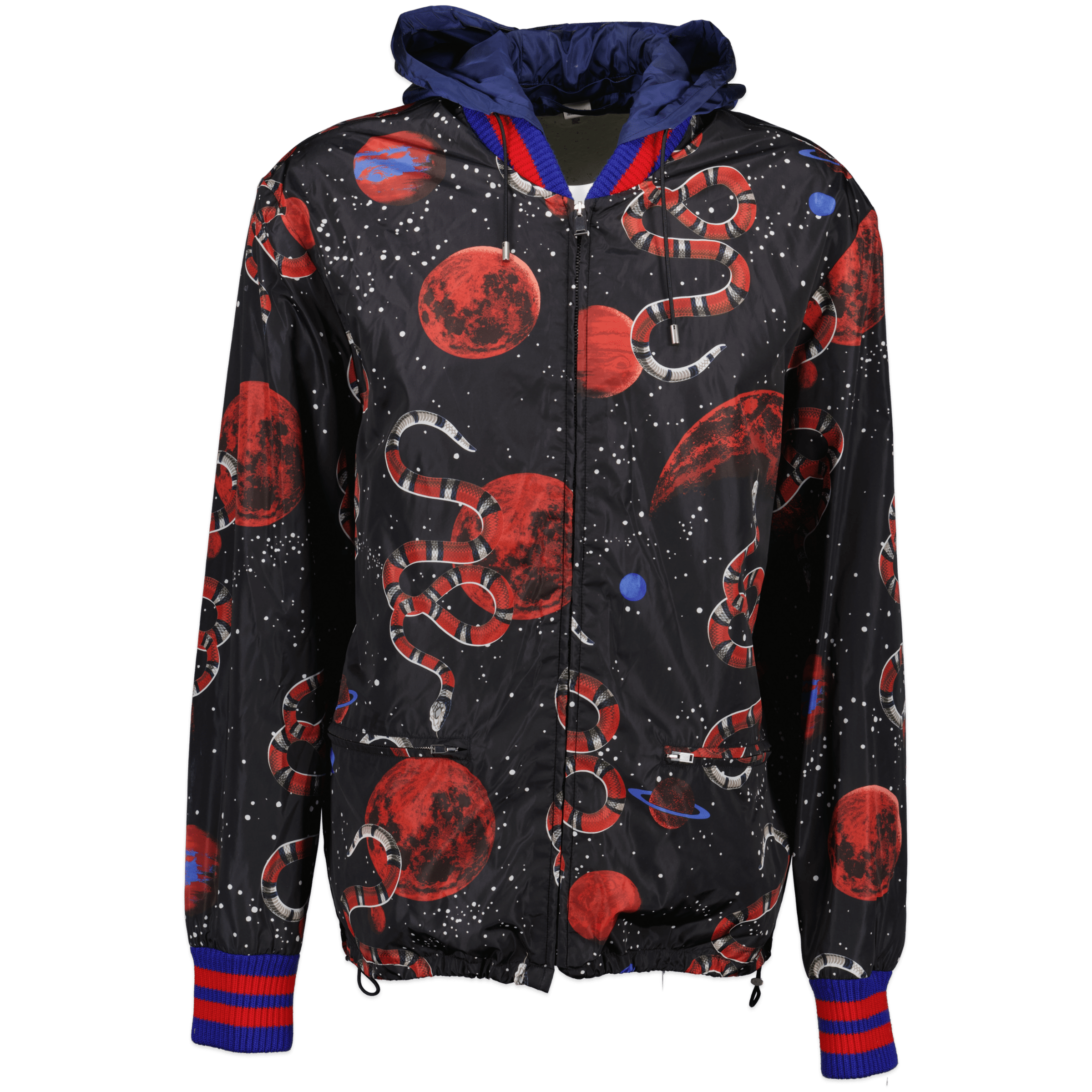 GUCCI BLUE WINDBREAKER BLUE - XXL (Fits XL) - Affluent ArchivesUsed HIGH END DESIGNER CLOTHING