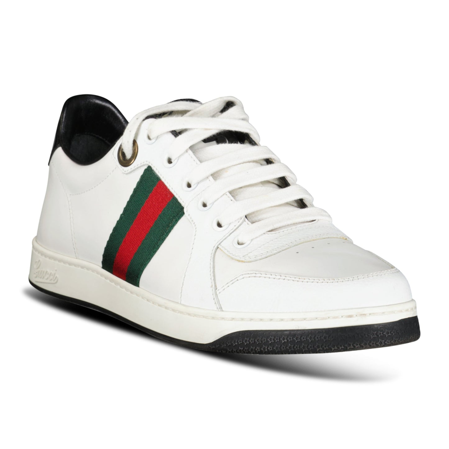 GUCCI WHITE LOW SNEAKER - UK 6 (Fit 7) - Affluent ArchivesUsed HIGH END DESIGNER CLOTHING
