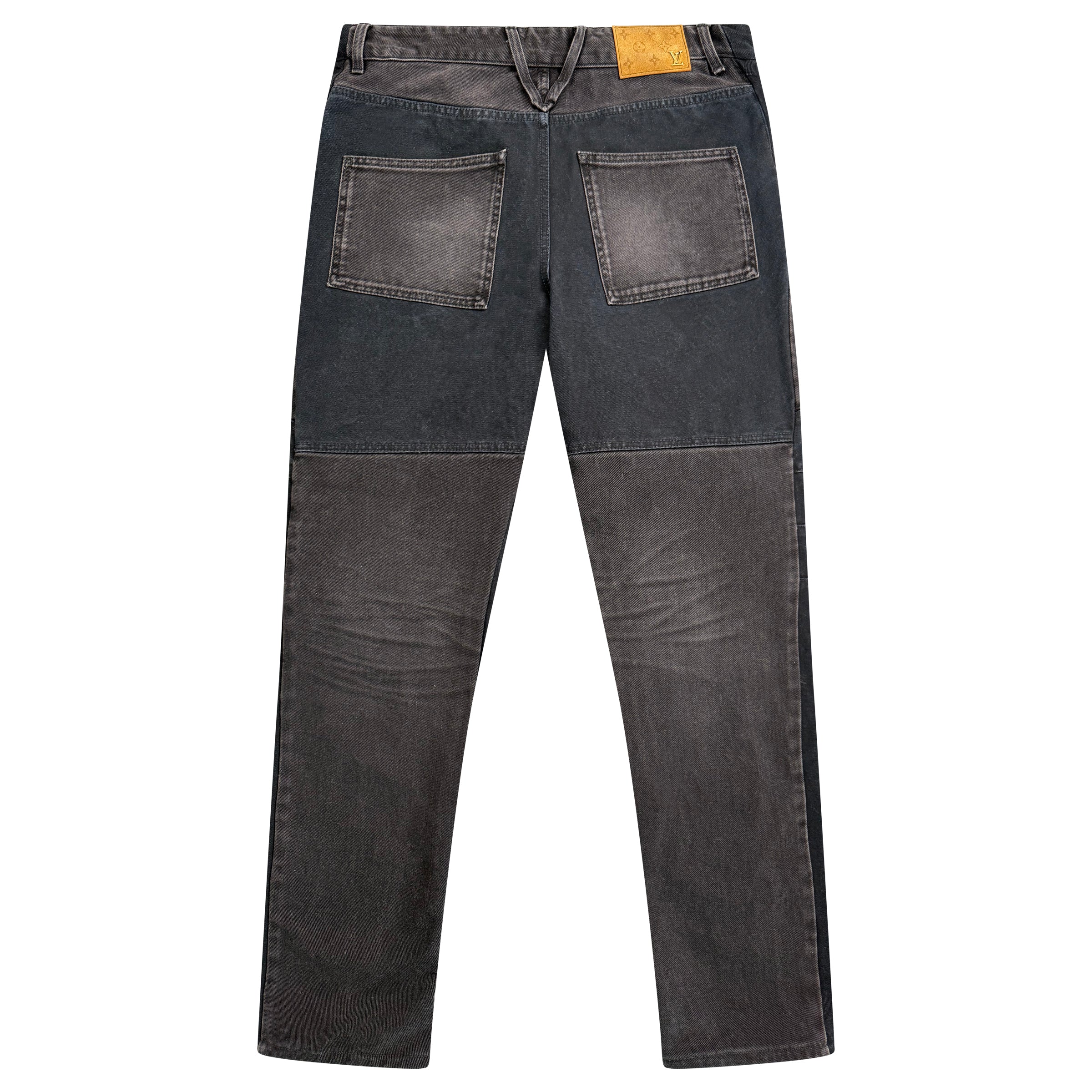 LOUIS VUITTON DARK GREY / BLACK MONOGRAM JEANS - 31 W / 32L (Fits 34W)