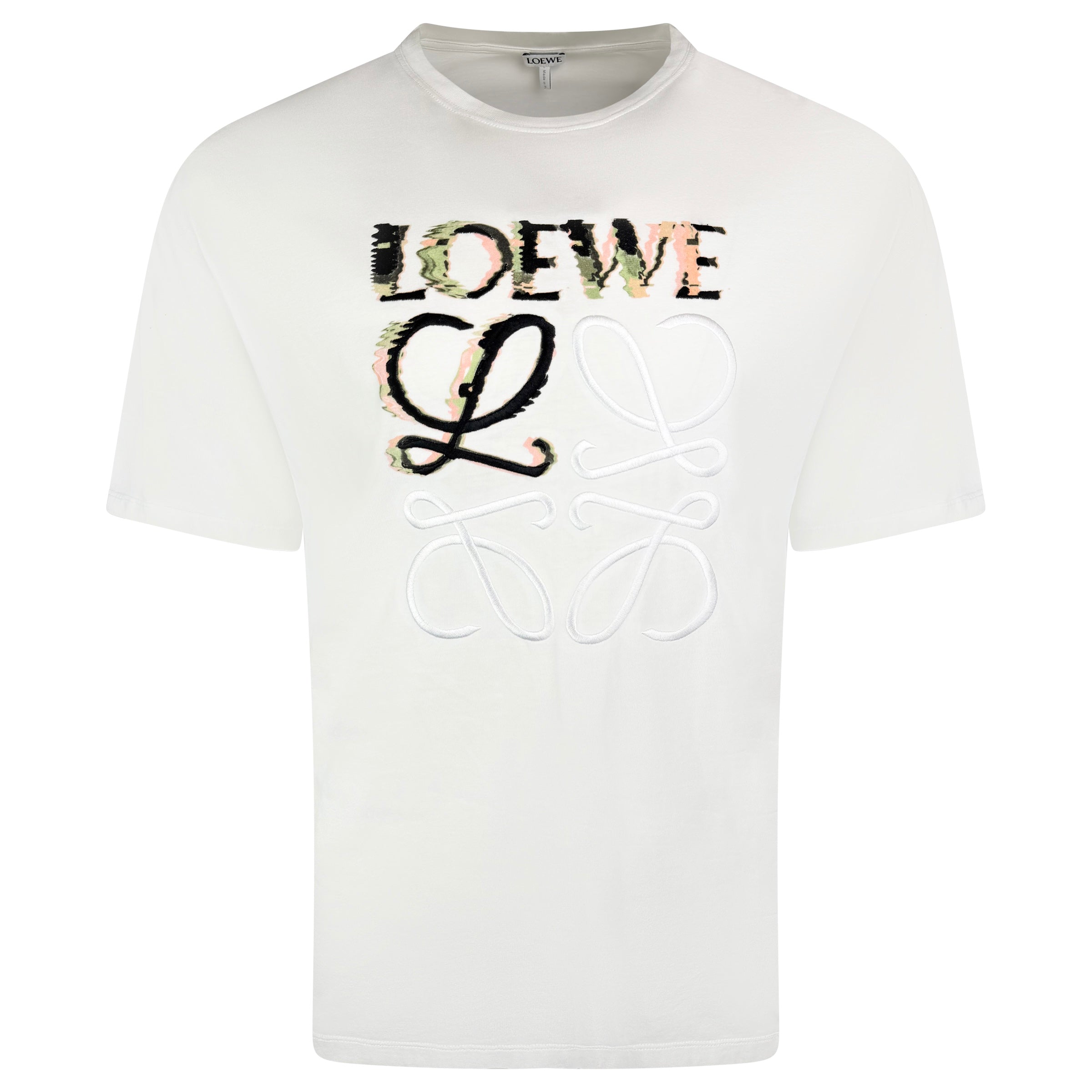 LOEWE WHITE LOGO T SHIRT - MEDIUM - Affluent ArchivesUsed HIGH END DESIGNER CLOTHING