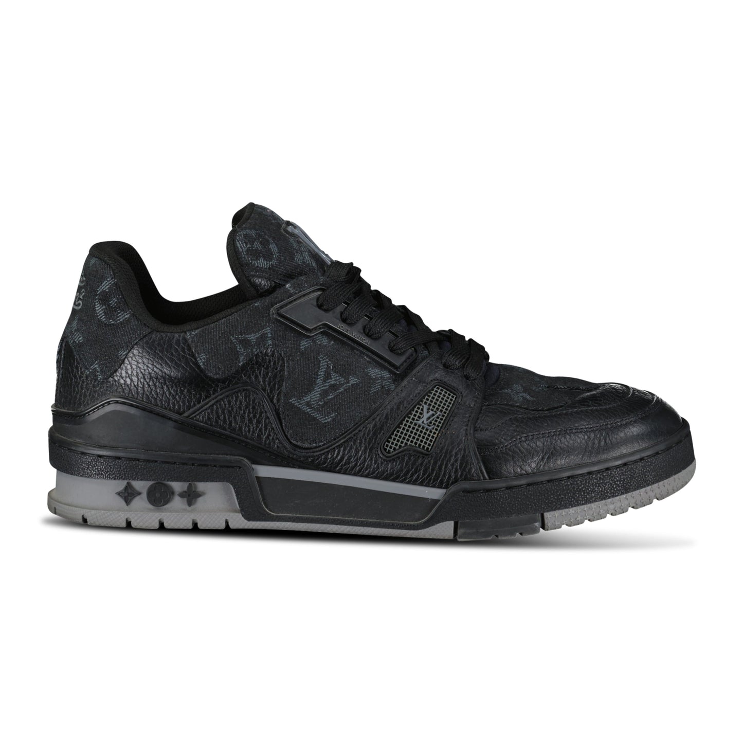 LOUIS VUITTON BLACK DENIM TRAINER - UK 6 (Fit 7) - Affluent ArchivesUsed HIGH END DESIGNER CLOTHING