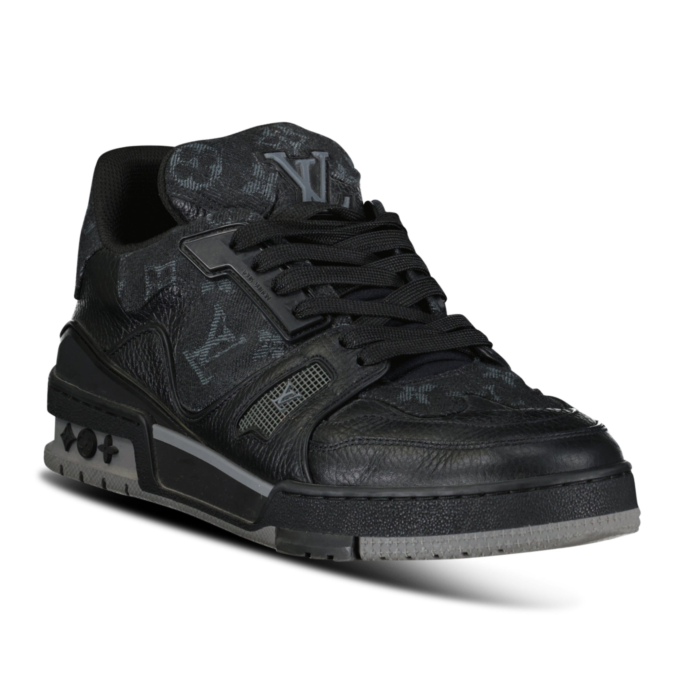 LOUIS VUITTON BLACK DENIM TRAINER - UK 6 (Fit 7) - Affluent ArchivesUsed HIGH END DESIGNER CLOTHING