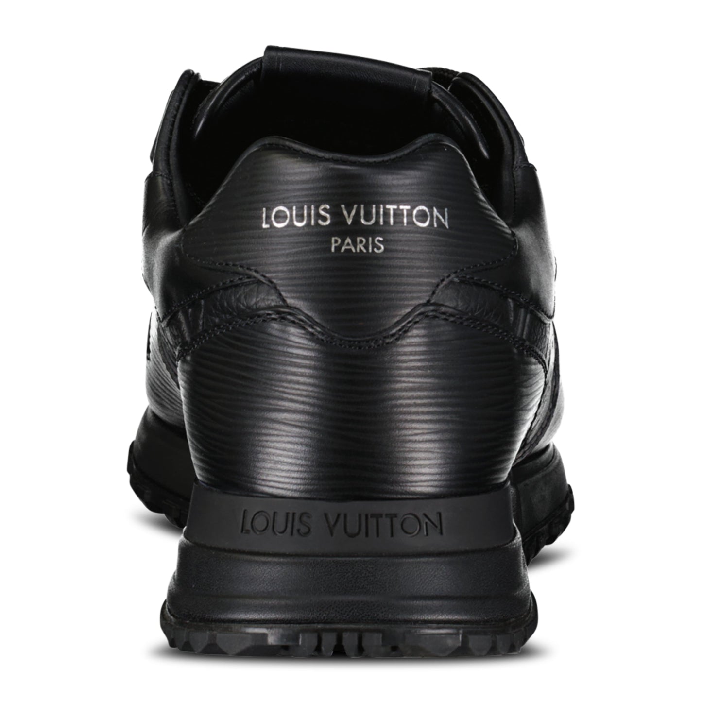 LOUIS VUITTON BLACK EMBOSSED RUNAWAY TRAINER - UK 8 (Fit 9) NEW - Affluent ArchivesUsed HIGH END DESIGNER CLOTHING