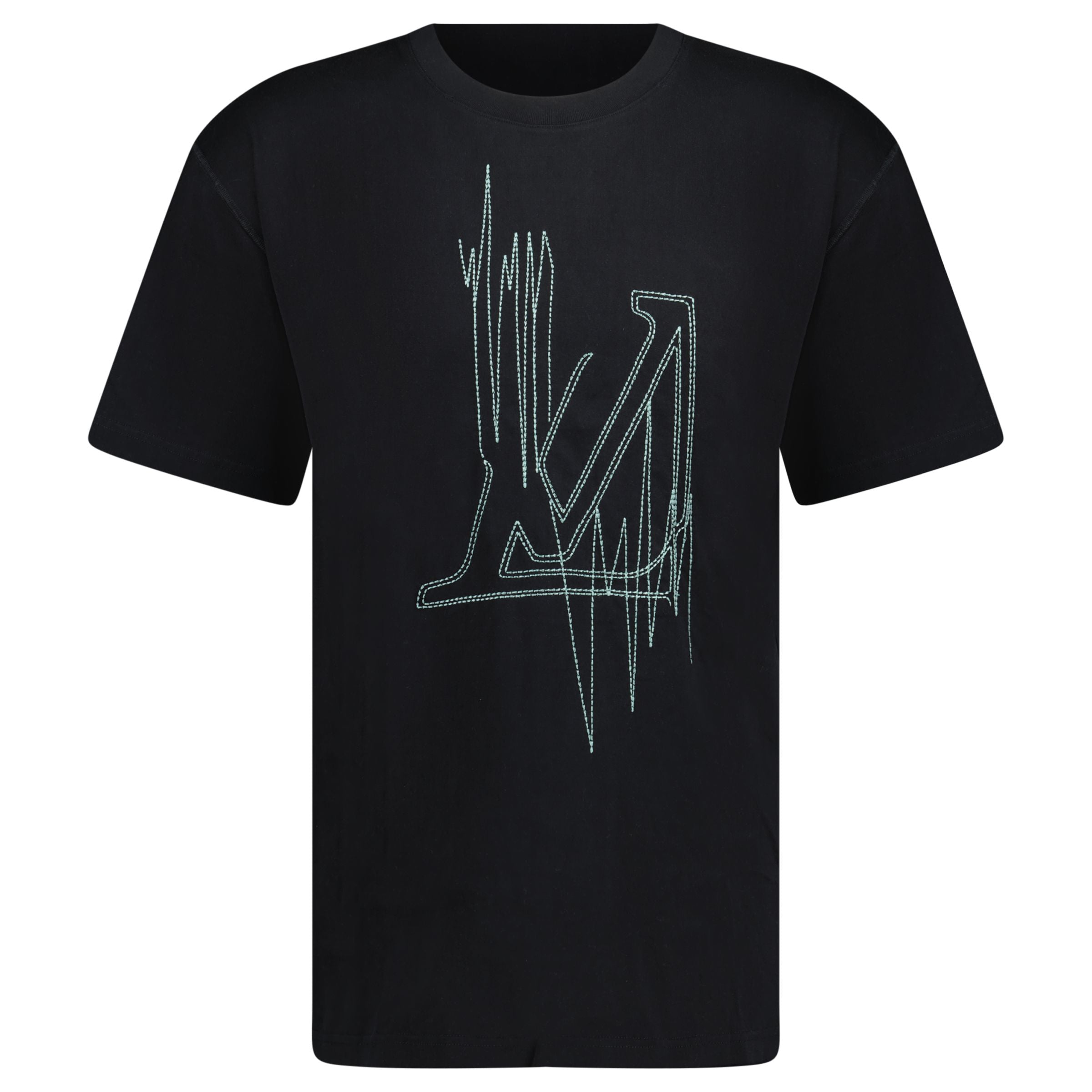 LOUIS VUITTON ブラック Tシャツ FRGMTロゴ LOUIS VUITTON BLACK FREQUENCY T SHIRT - SMALL | PRE OWNED