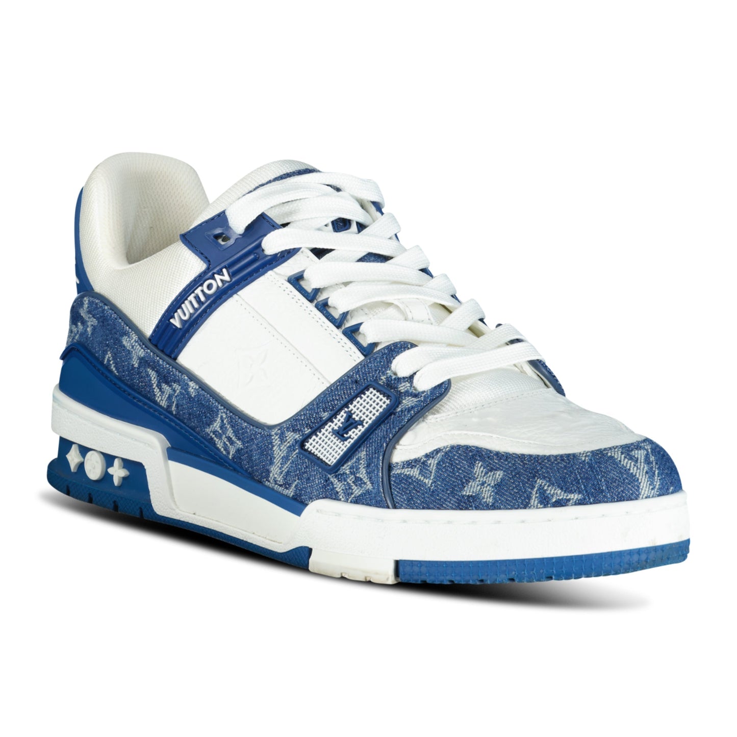LOUIS VUITTON BLUE DENIM TRAINER - UK 8 (Fit 9) - Affluent ArchivesUsed HIGH END DESIGNER CLOTHING