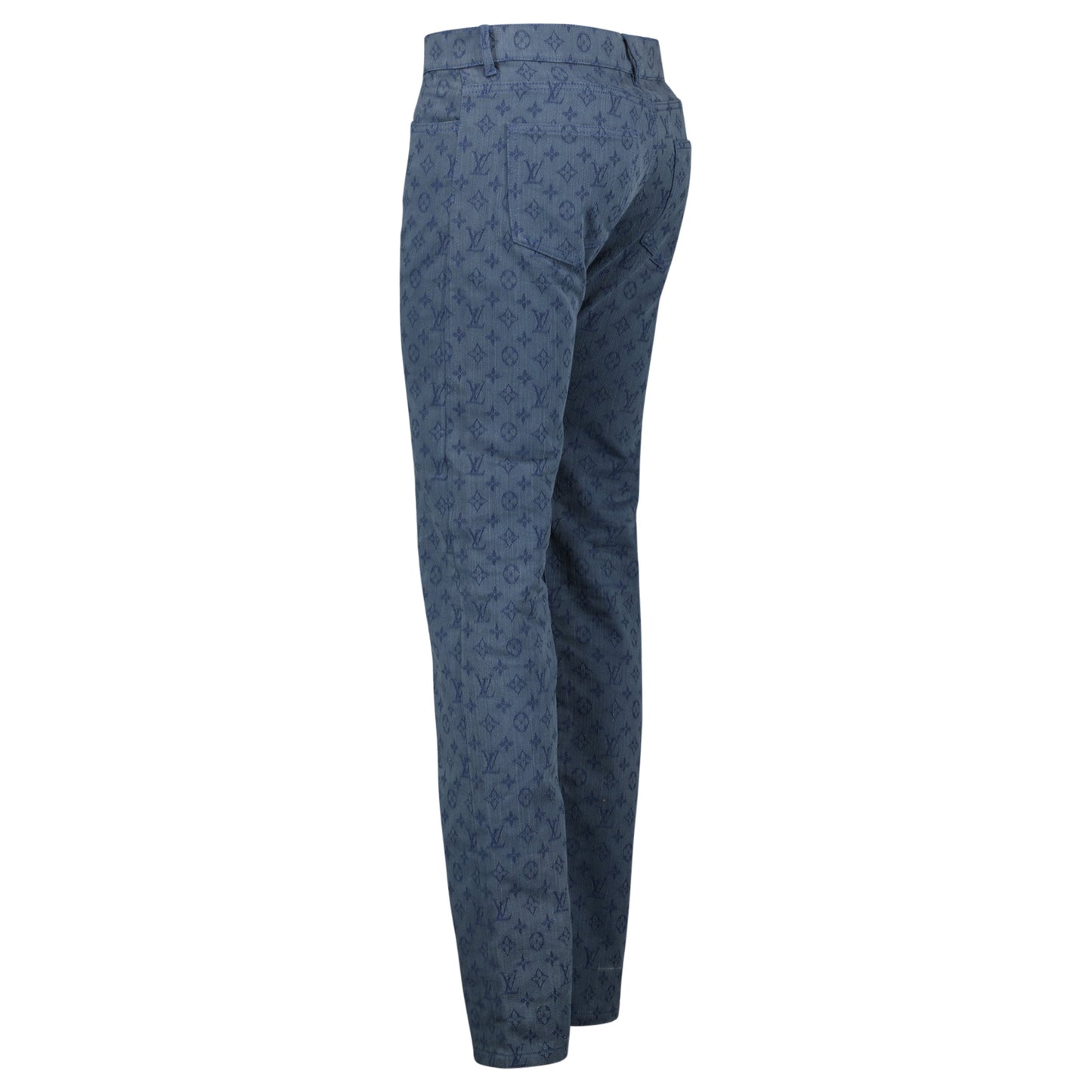 LOUIS VUITTON BLUE MONOGRAM JEANS - 30W / 32L - Affluent ArchivesUsed HIGH END DESIGNER CLOTHING