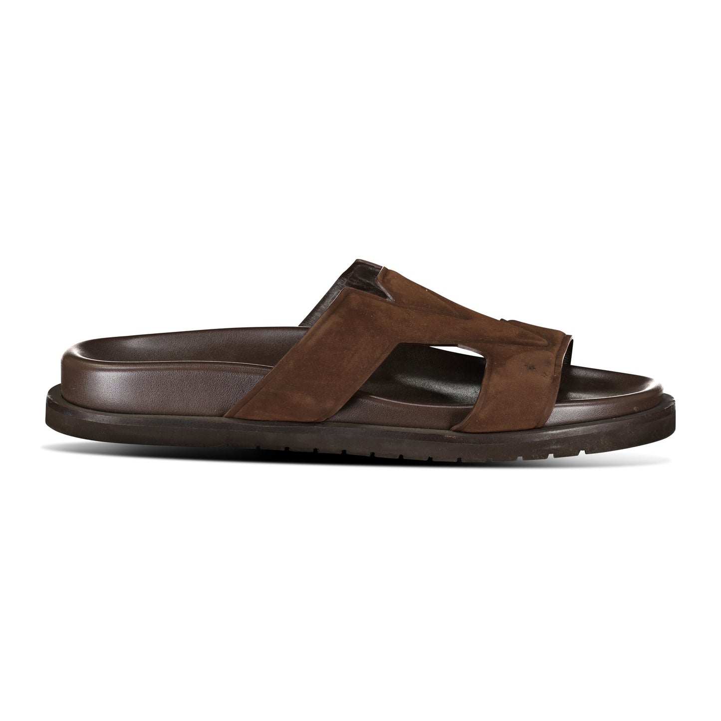 LOUIS VUITTON BROWN SUEDE SANDAL - UK 9 (Fit 10) - Affluent ArchivesUsed HIGH END DESIGNER CLOTHING