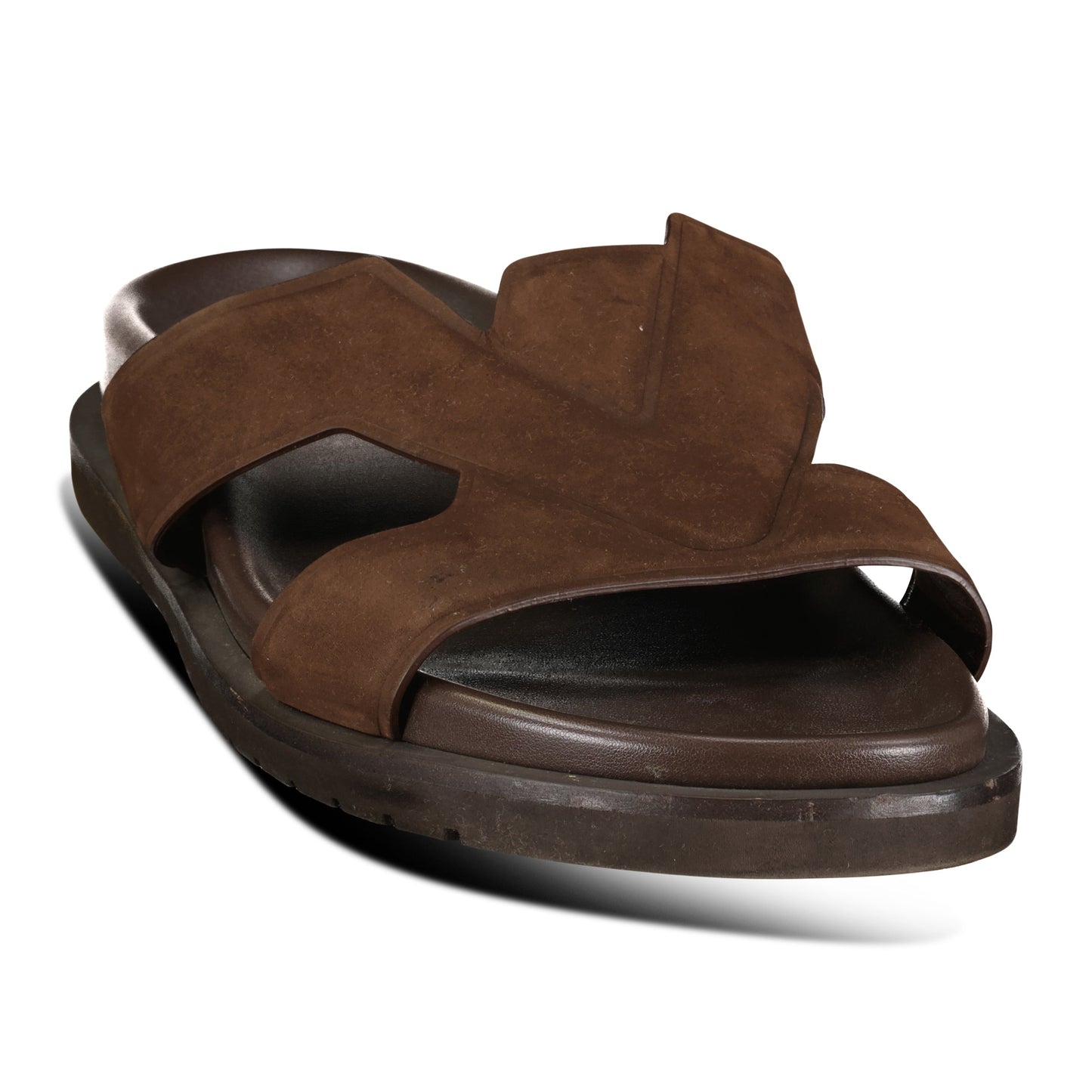 LOUIS VUITTON BROWN SUEDE SANDAL - UK 9 (Fit 10) - Affluent ArchivesUsed HIGH END DESIGNER CLOTHING