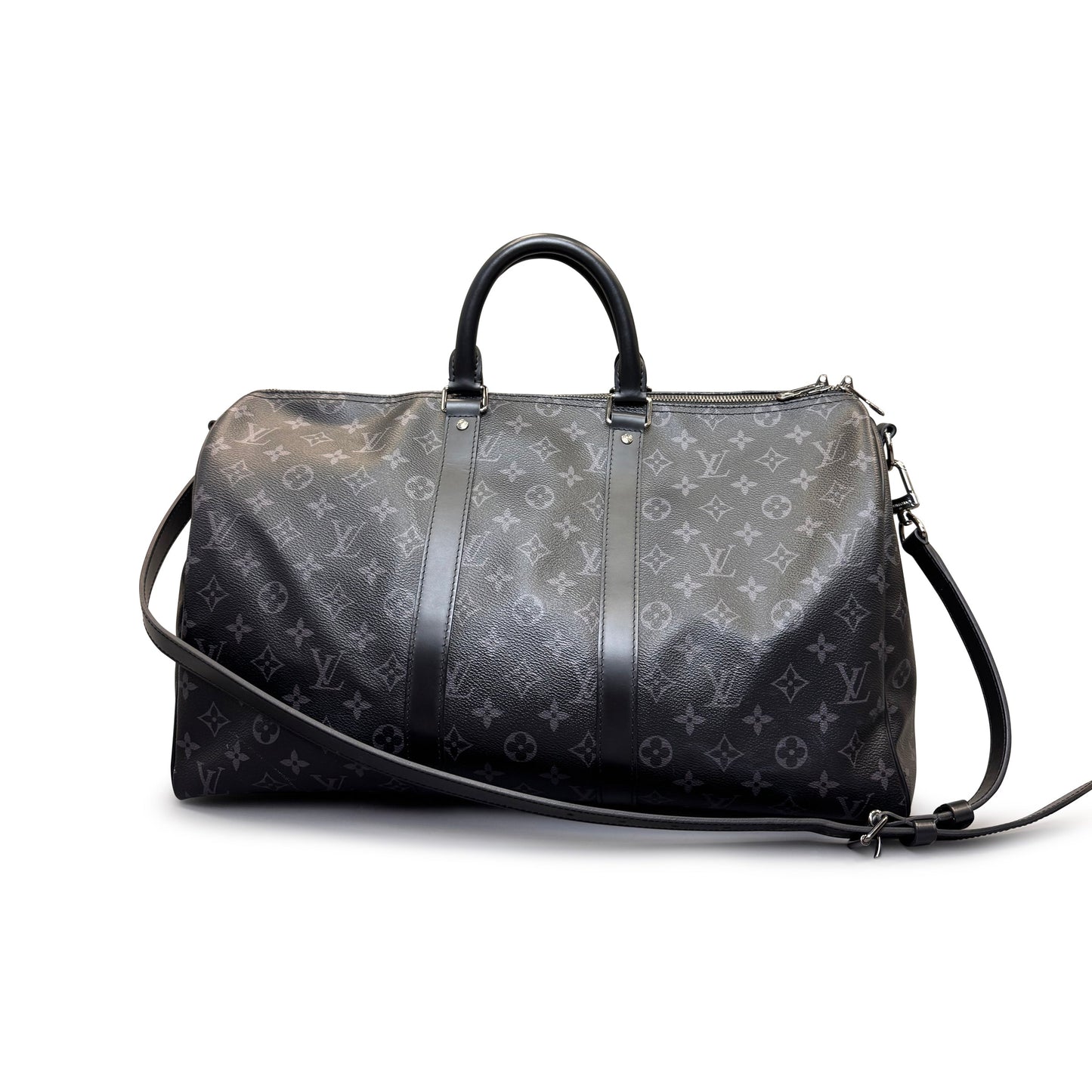LOUIS VUITTON GREY MONOGRAM KEEPALL 45 - Affluent ArchivesUsed HIGH END DESIGNER CLOTHING