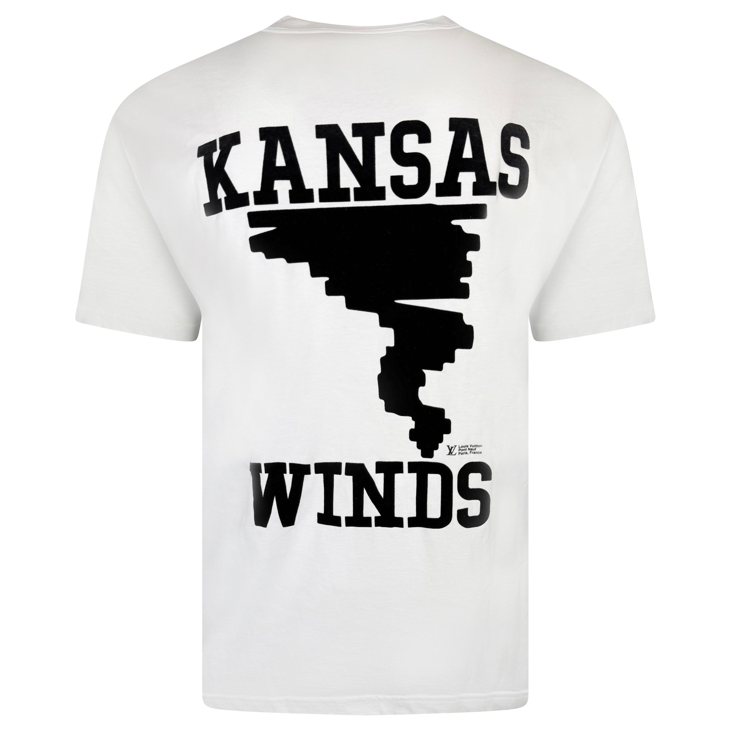LOUIS VUITTON KANSAS WINDS T SHIRT WHITE - LARGE - Affluent ArchivesUsed HIGH END DESIGNER CLOTHING