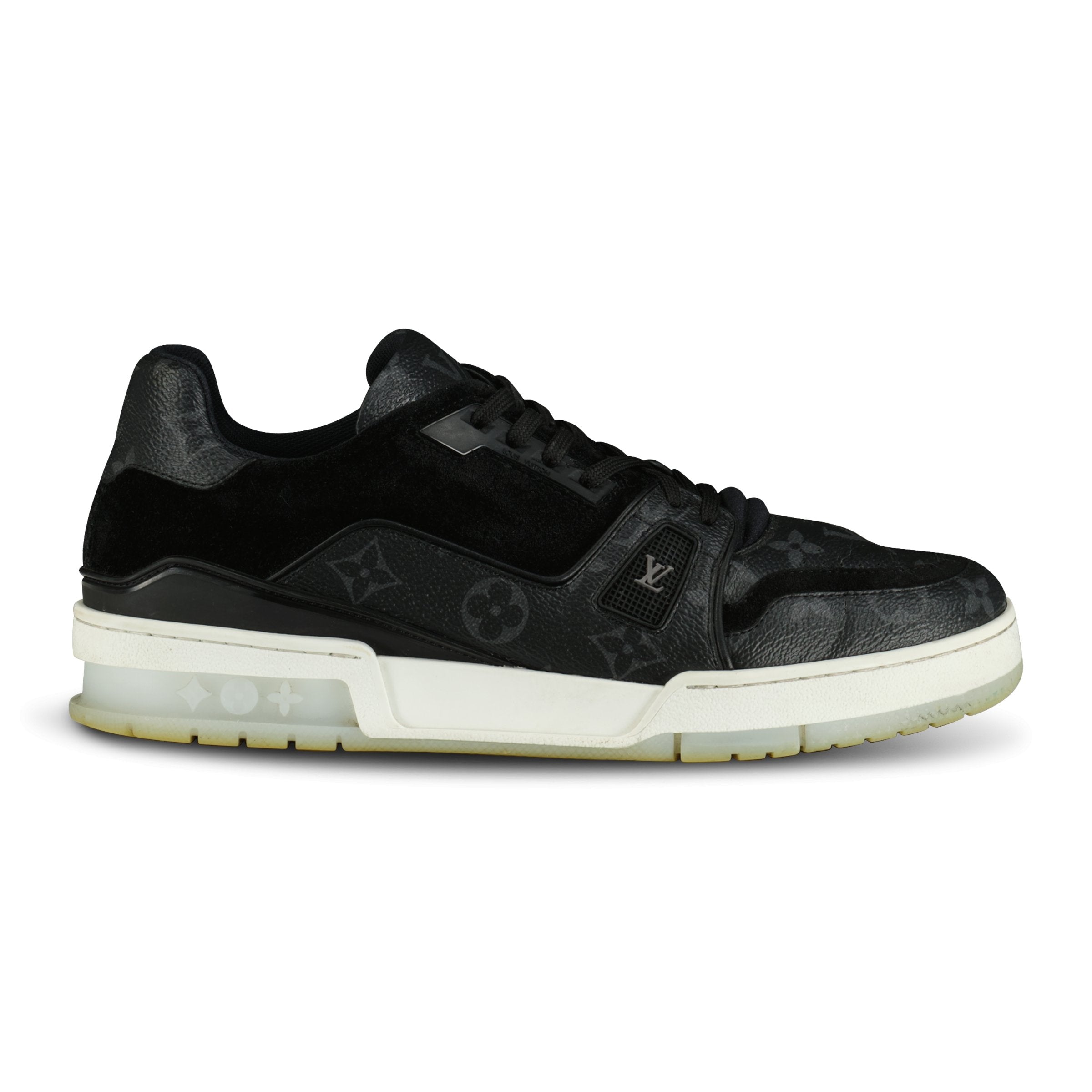 LOUIS VUITTON LV SNEAKER BLACK GREY UK 8.5 Fit 9.5 Affluent Archives