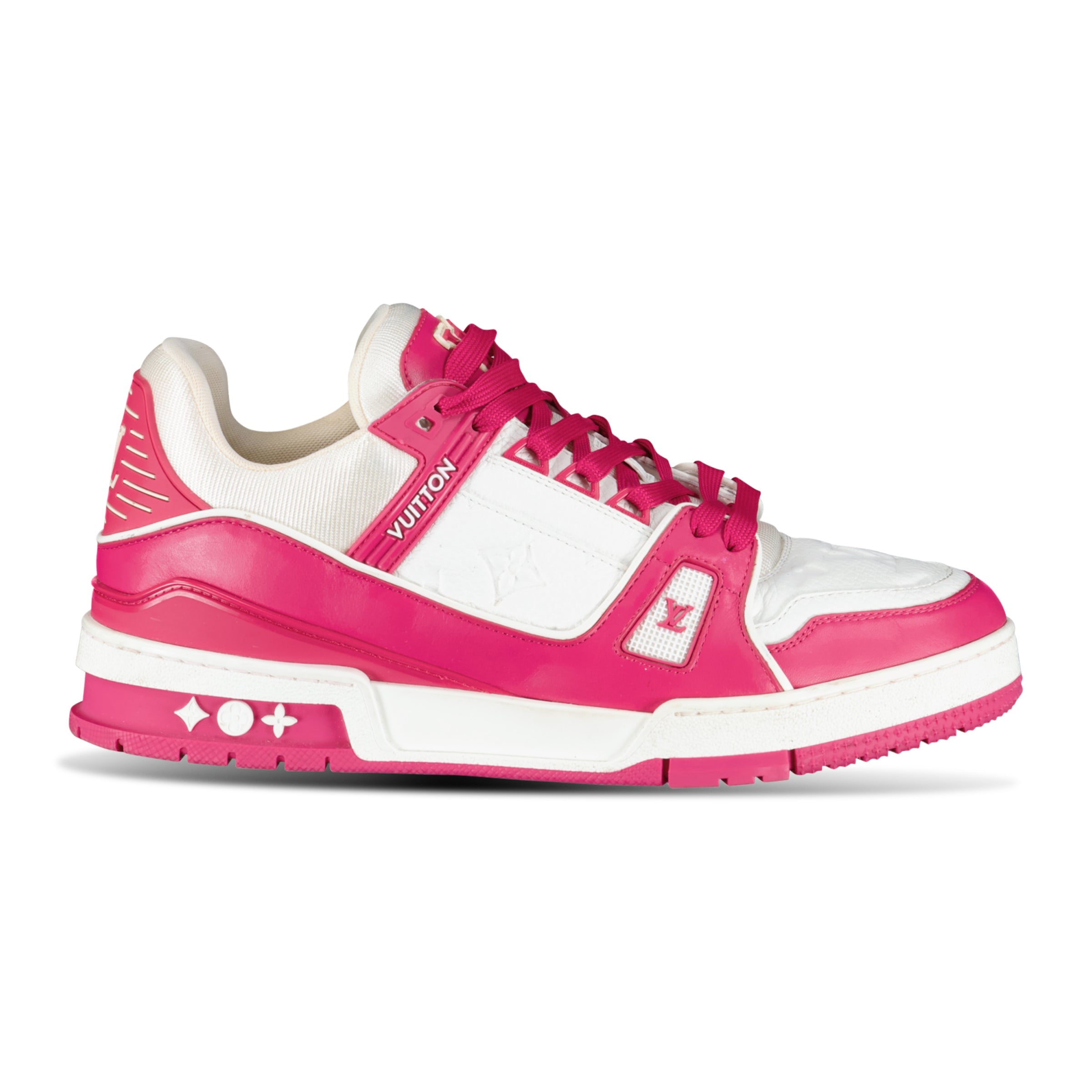LOUIS VUITTON LV SOFT PINK TRAINER - UK 7.5 (Fit 8.5) - Affluent ArchivesUsed HIGH END DESIGNER CLOTHING
