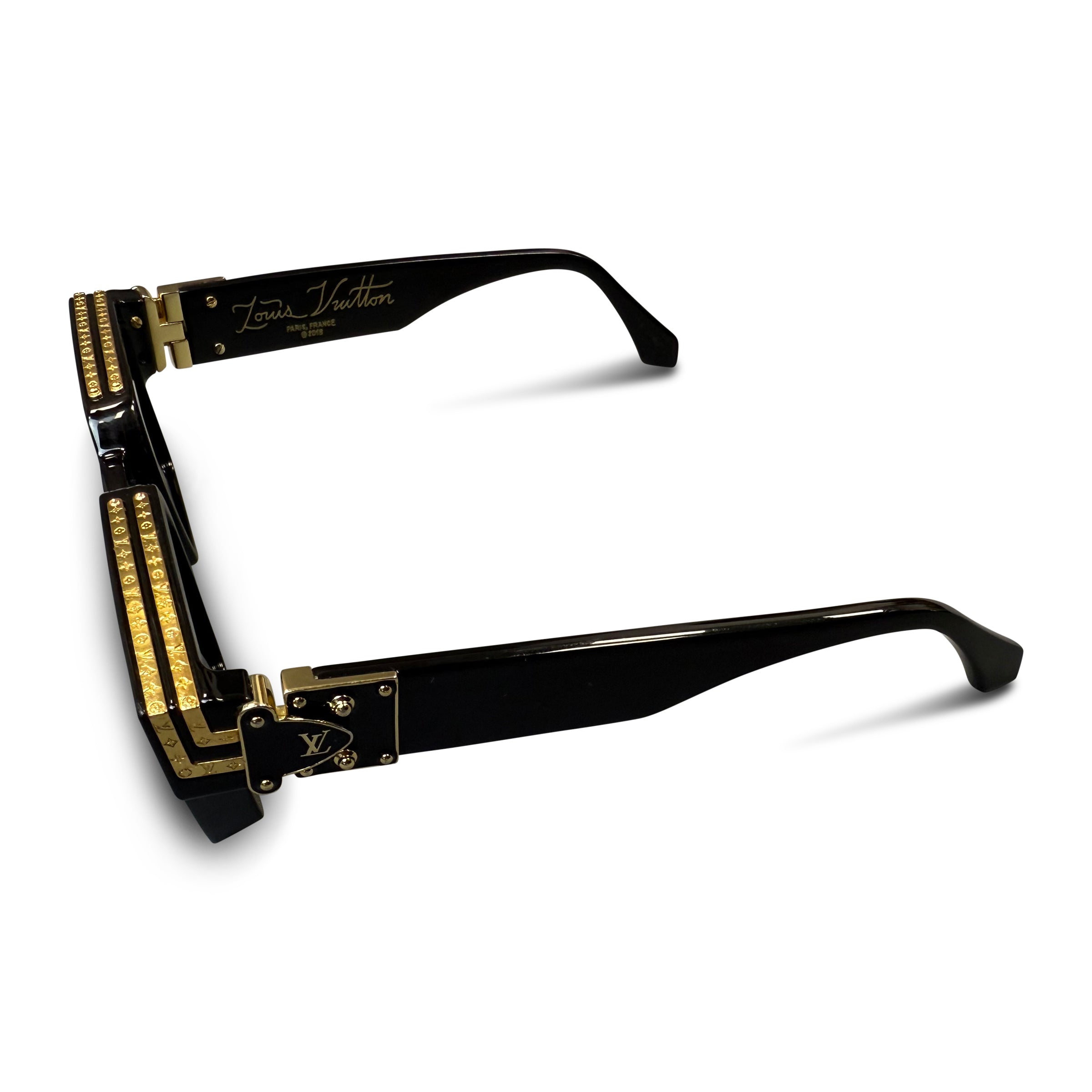 LOUIS VUITTON MILLIONAIRES SUNGLASSES BLACK - Affluent ArchivesUsed HIGH END DESIGNER CLOTHING