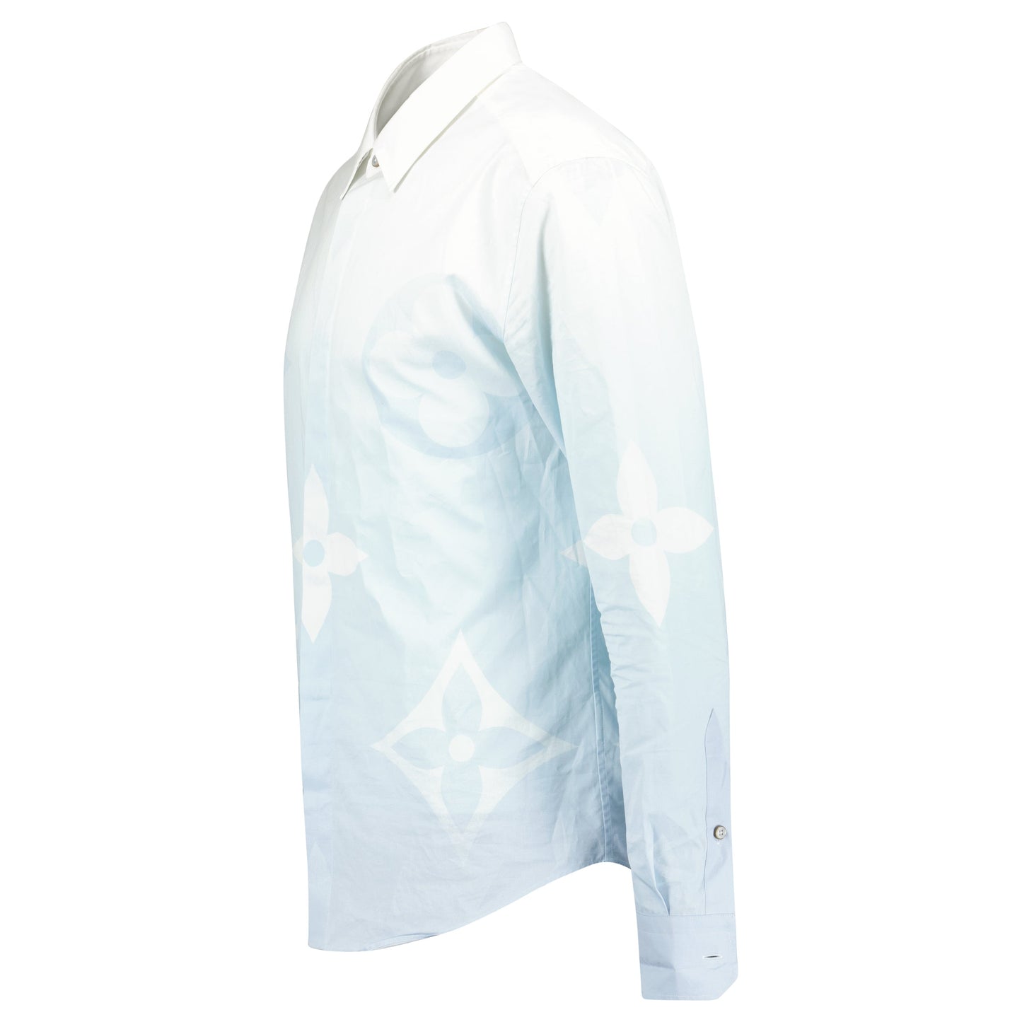 LOUIS VUITTON MONOGRAM POLPIN LIGHT BLUE SHIRT - MEDIUM - Affluent ArchivesUsed HIGH END DESIGNER CLOTHING