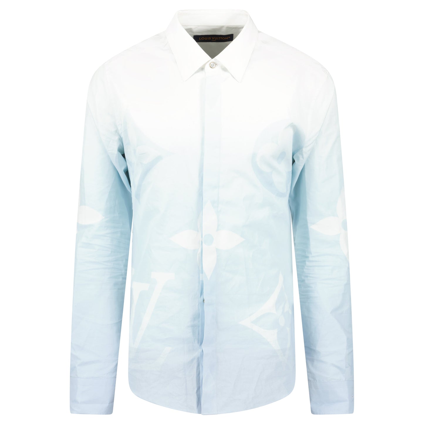 LOUIS VUITTON MONOGRAM POLPIN LIGHT BLUE SHIRT - MEDIUM - Affluent ArchivesUsed HIGH END DESIGNER CLOTHING