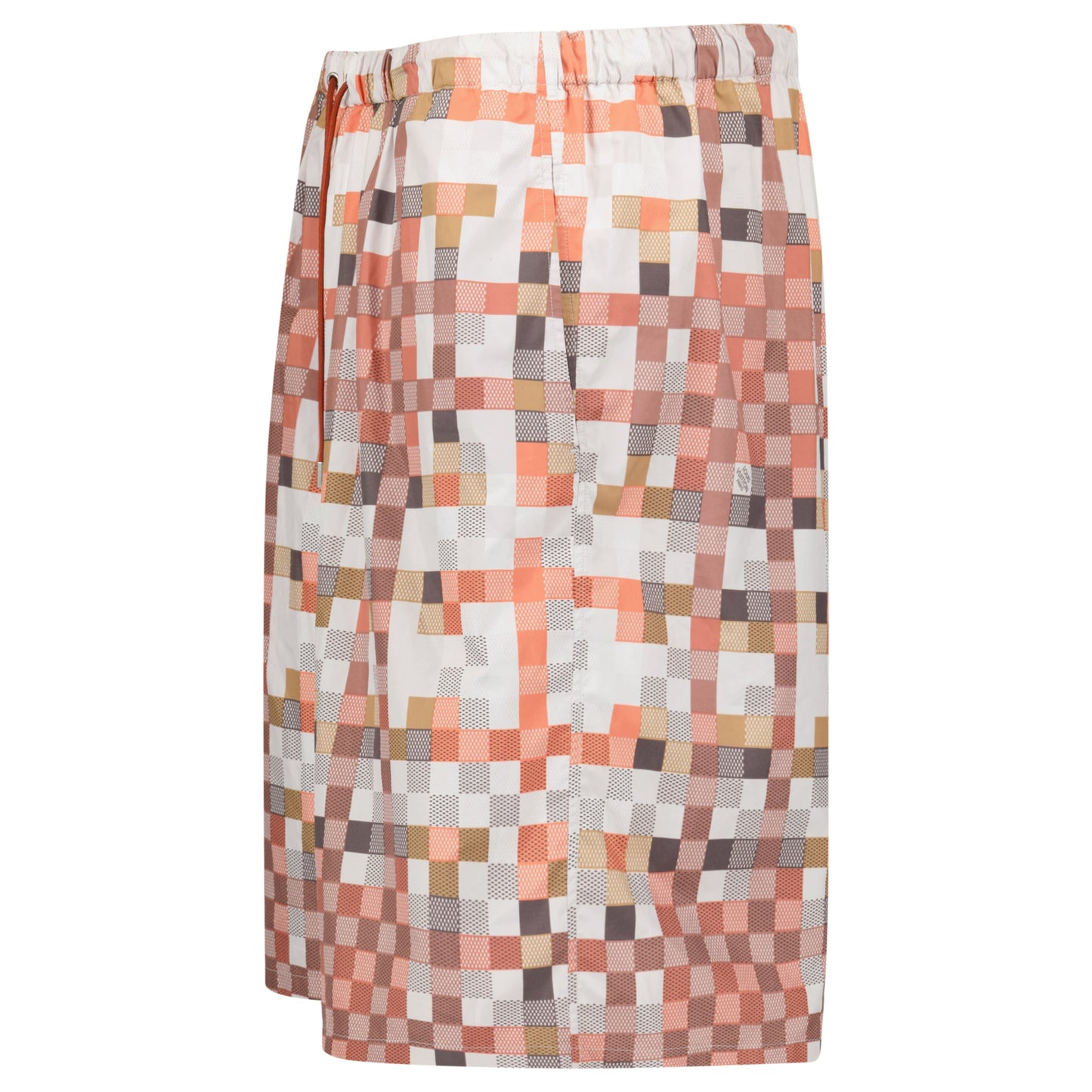 LOUIS VUITTON ORANGE / WHITE DAMIER SWIM SHORTS - XL (36W) - Affluent ArchivesUsed HIGH END DESIGNER CLOTHING