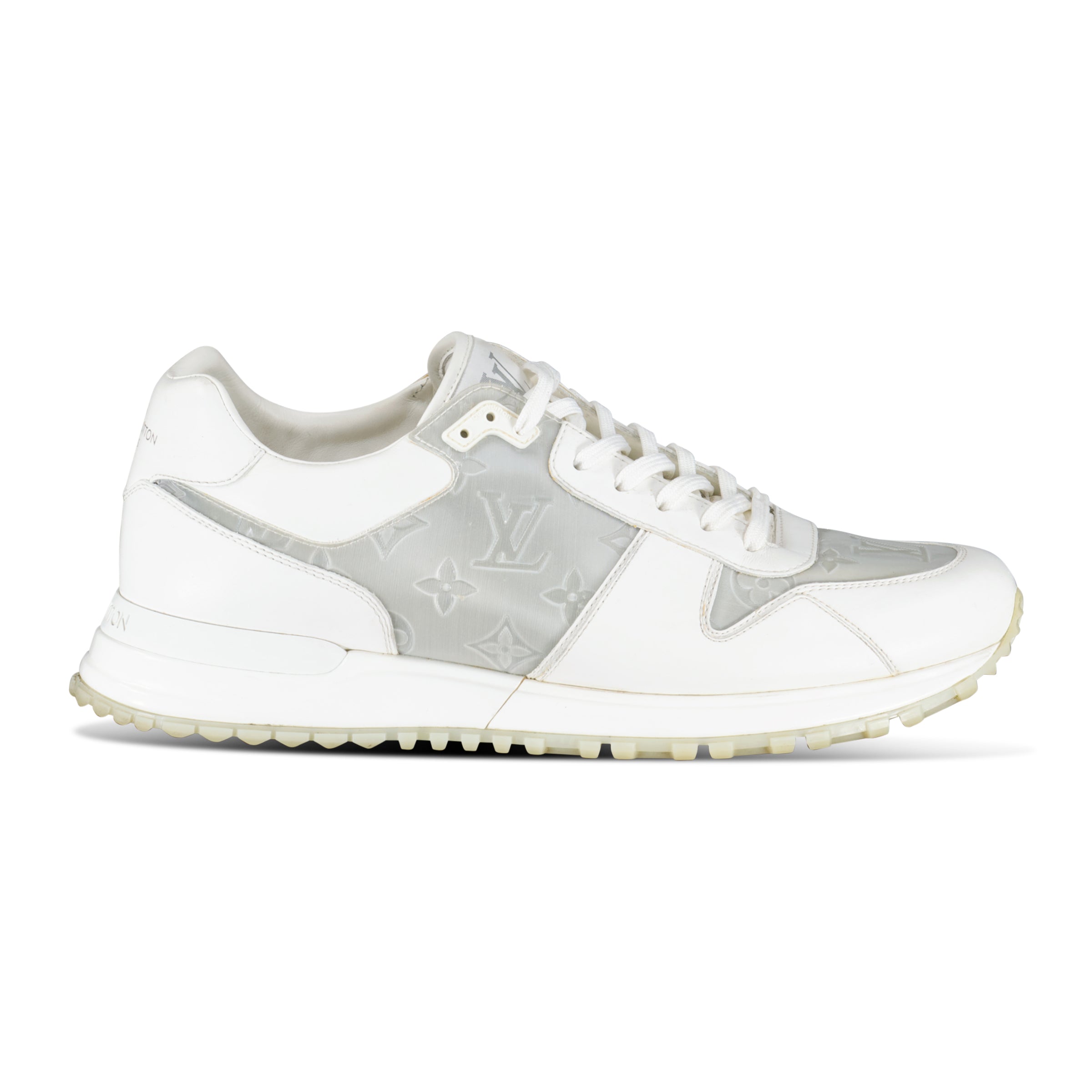 LOUIS VUITTON RUNAWAY TRAINERS WHITE - UK 7.5 (Fit 8.5) - Affluent ArchivesUsed HIGH END DESIGNER CLOTHING