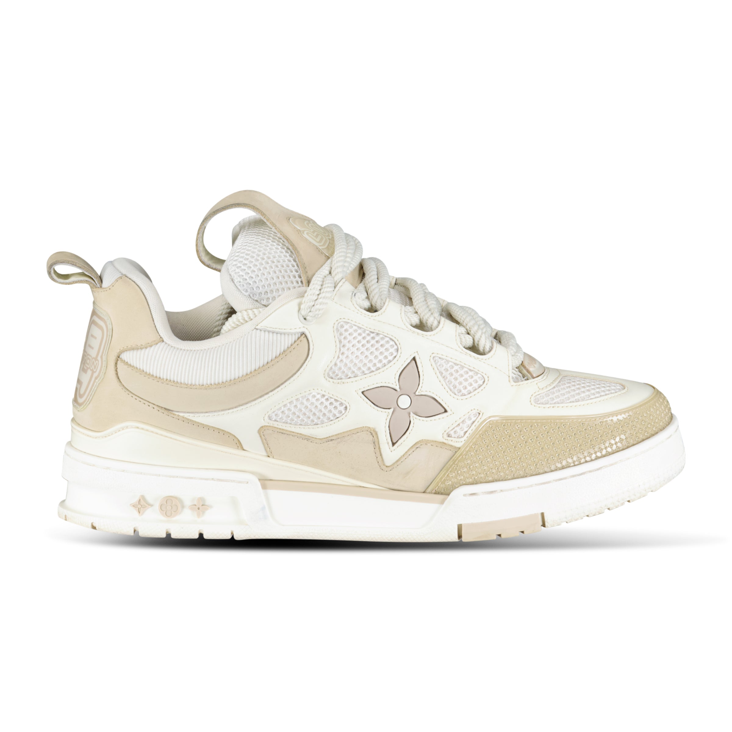 LOUIS VUITTON SKATE SNEAKER BEIGE - UK 9 (Fit 10) - Affluent ArchivesUsed HIGH END DESIGNER CLOTHING