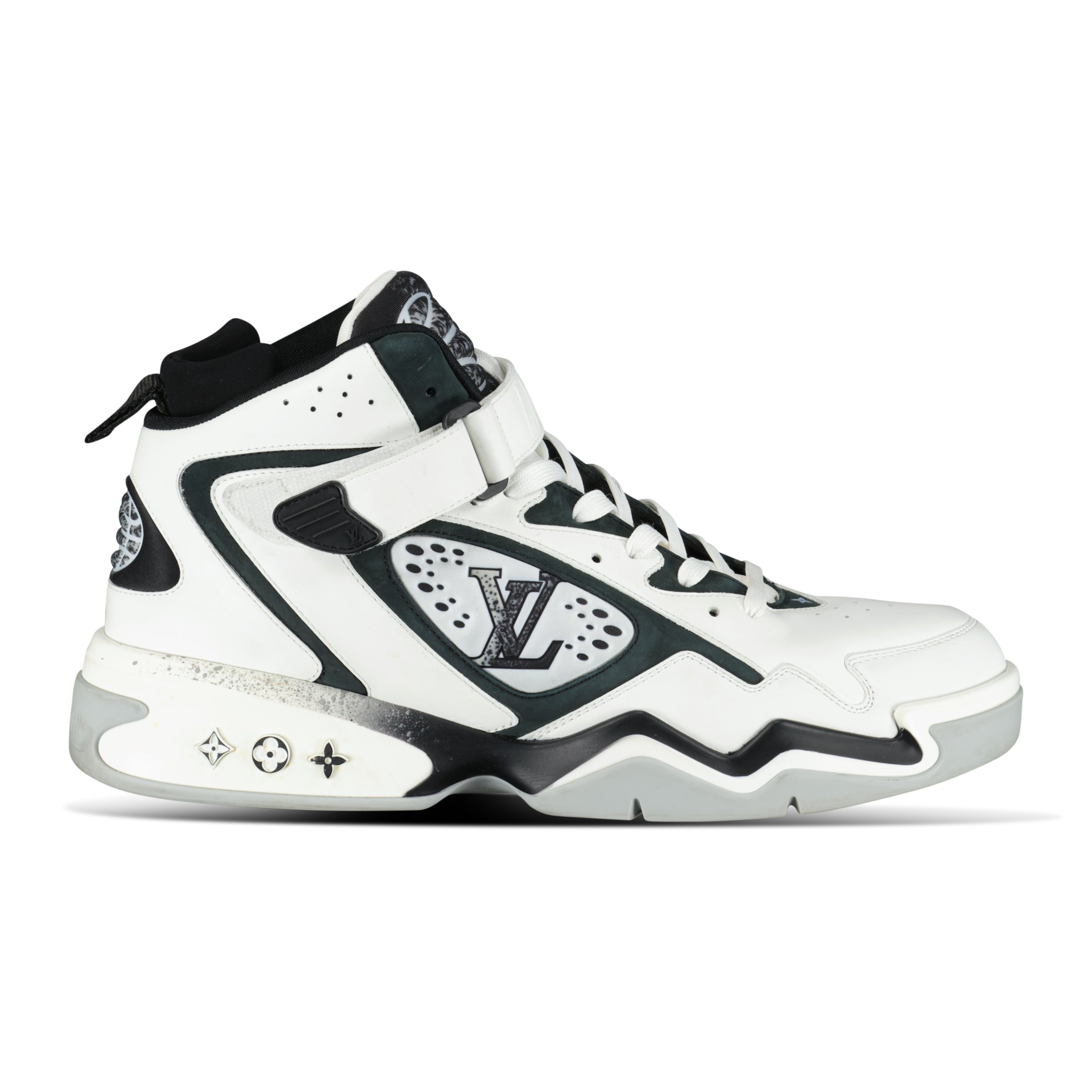 LOUIS VUITTON VIRGIL ABLOH HIGH TOP SNEAKER - UK 10 (Fit 11) - Affluent ArchivesUsed HIGH END DESIGNER CLOTHING