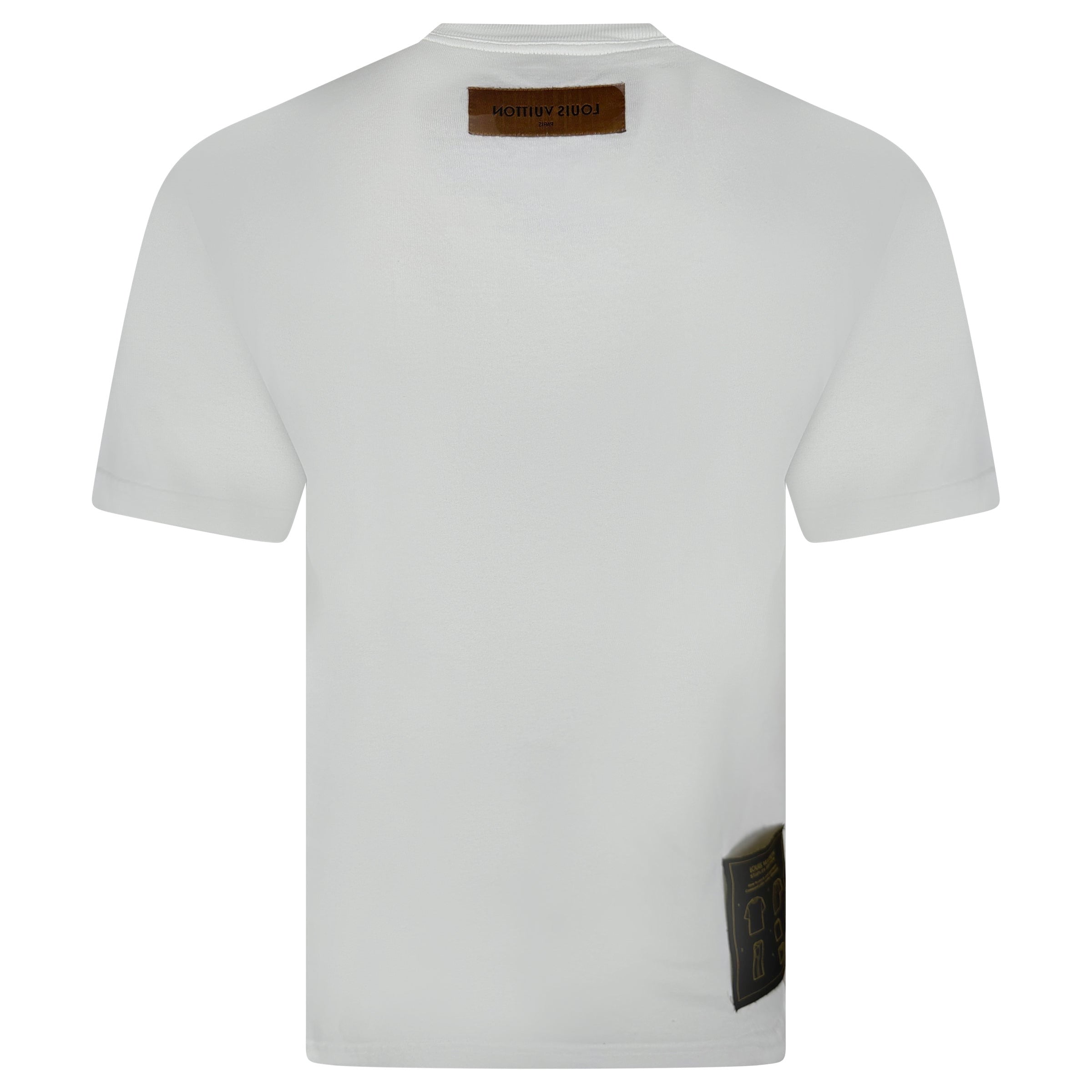 LOUIS VUITTON WHITE INSIDE OUT STAPLES T SHIRT - SMALL (Fits Medium) - Affluent ArchivesUsed HIGH END DESIGNER CLOTHING