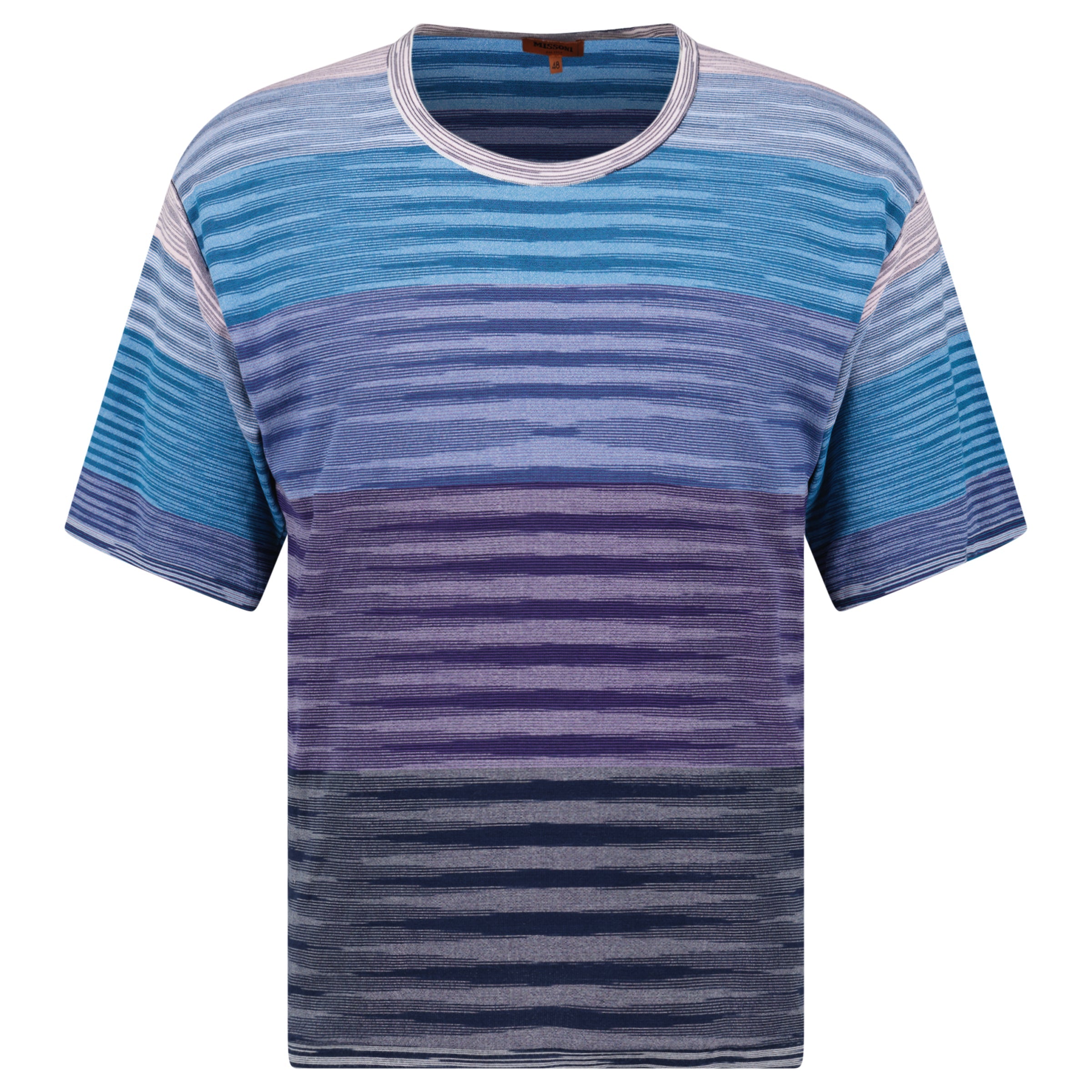 MISSONI STRIPED T SHIRT - MEDIUM (48) - Affluent ArchivesUsed HIGH END DESIGNER CLOTHING