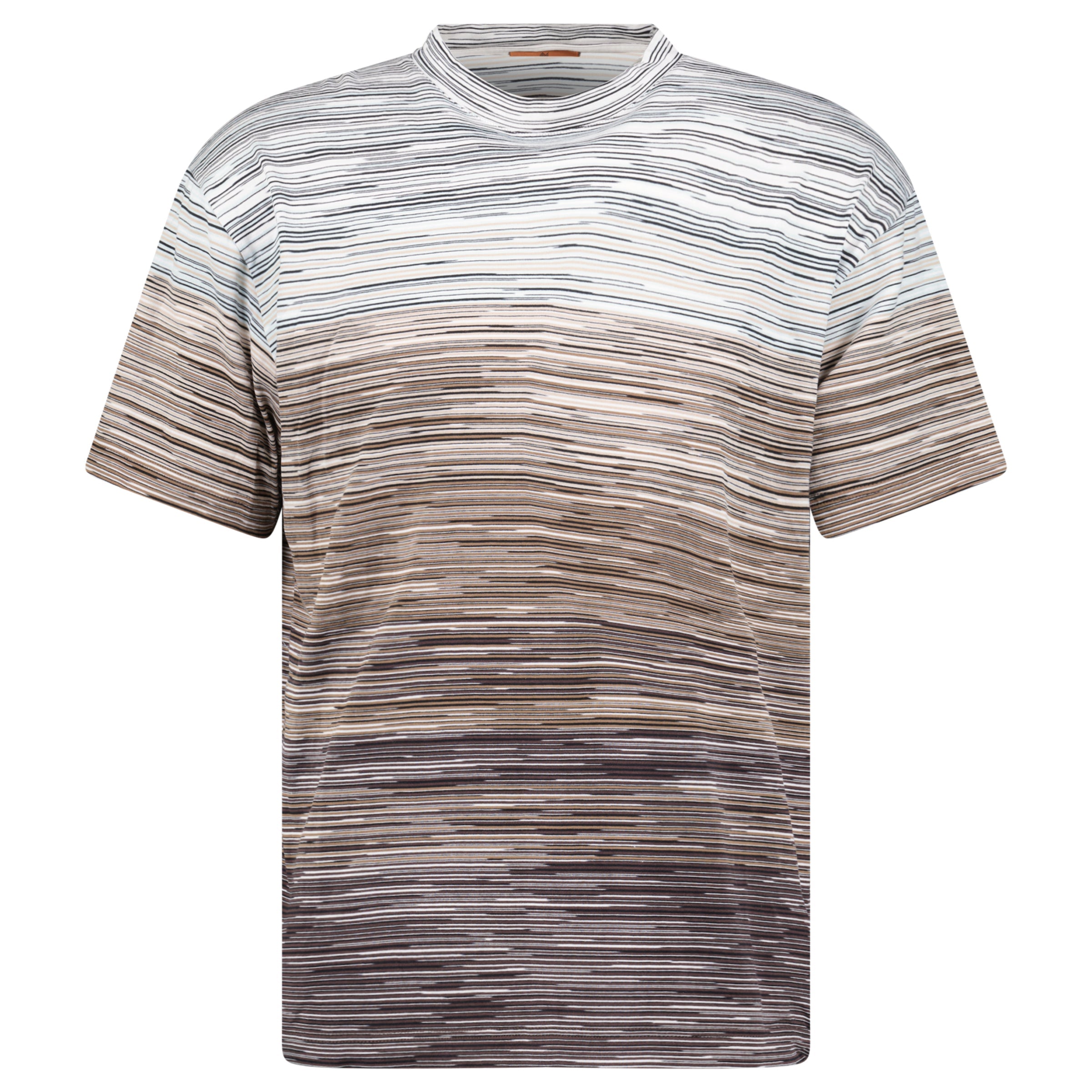 MISSONI STRIPED T SHIRT - SMALL (Fits Medium) - Affluent ArchivesUsed HIGH END DESIGNER CLOTHING