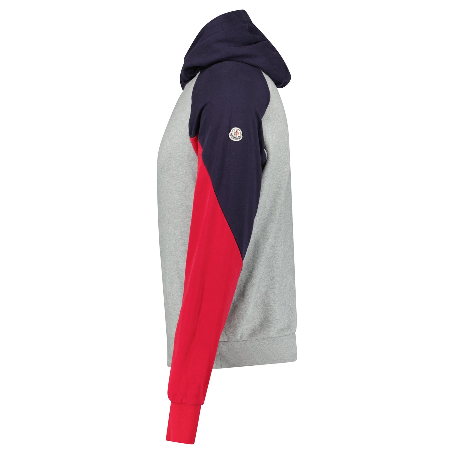 MONCLER GREY PULL OVER HOODIE - XL (Fits L) - Affluent ArchivesUsed HIGH END DESIGNER CLOTHING