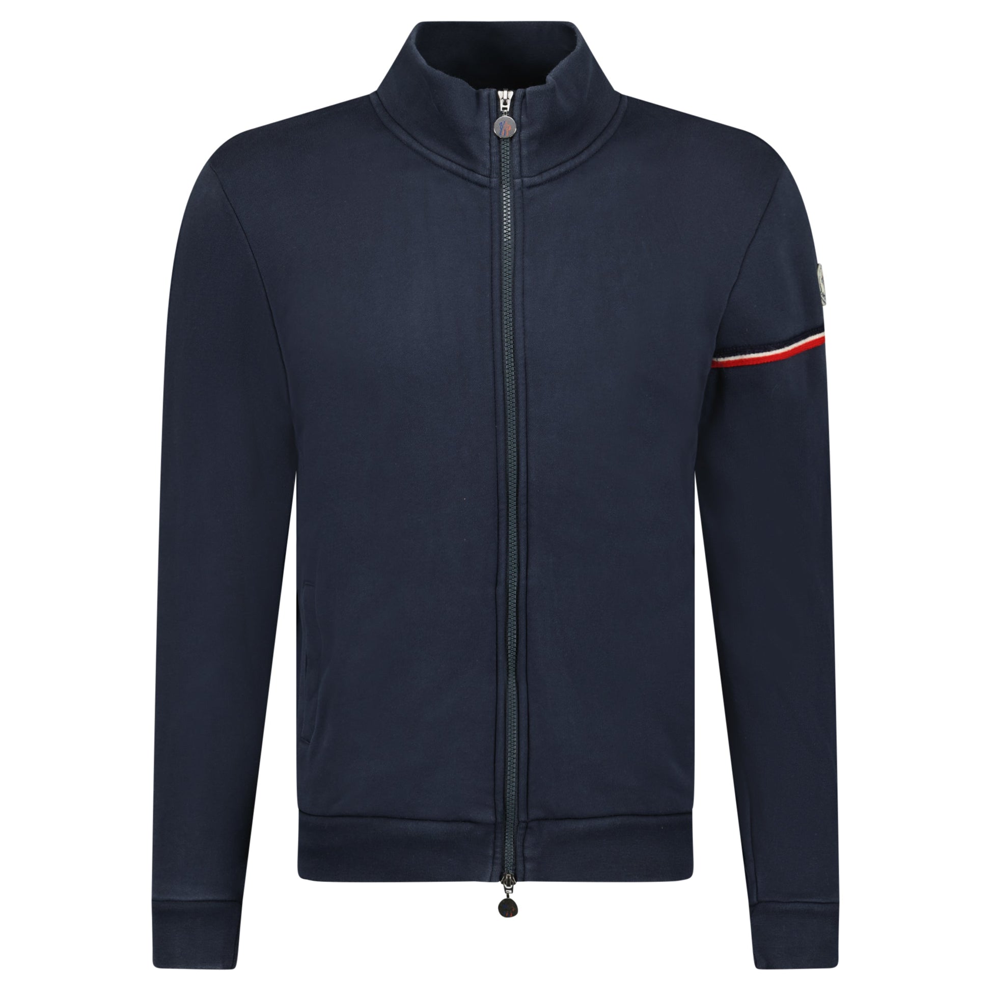 MONCLER MAGLIA NAVY TRACK JACKET - LARGE - Affluent ArchivesUsed HIGH END DESIGNER CLOTHING