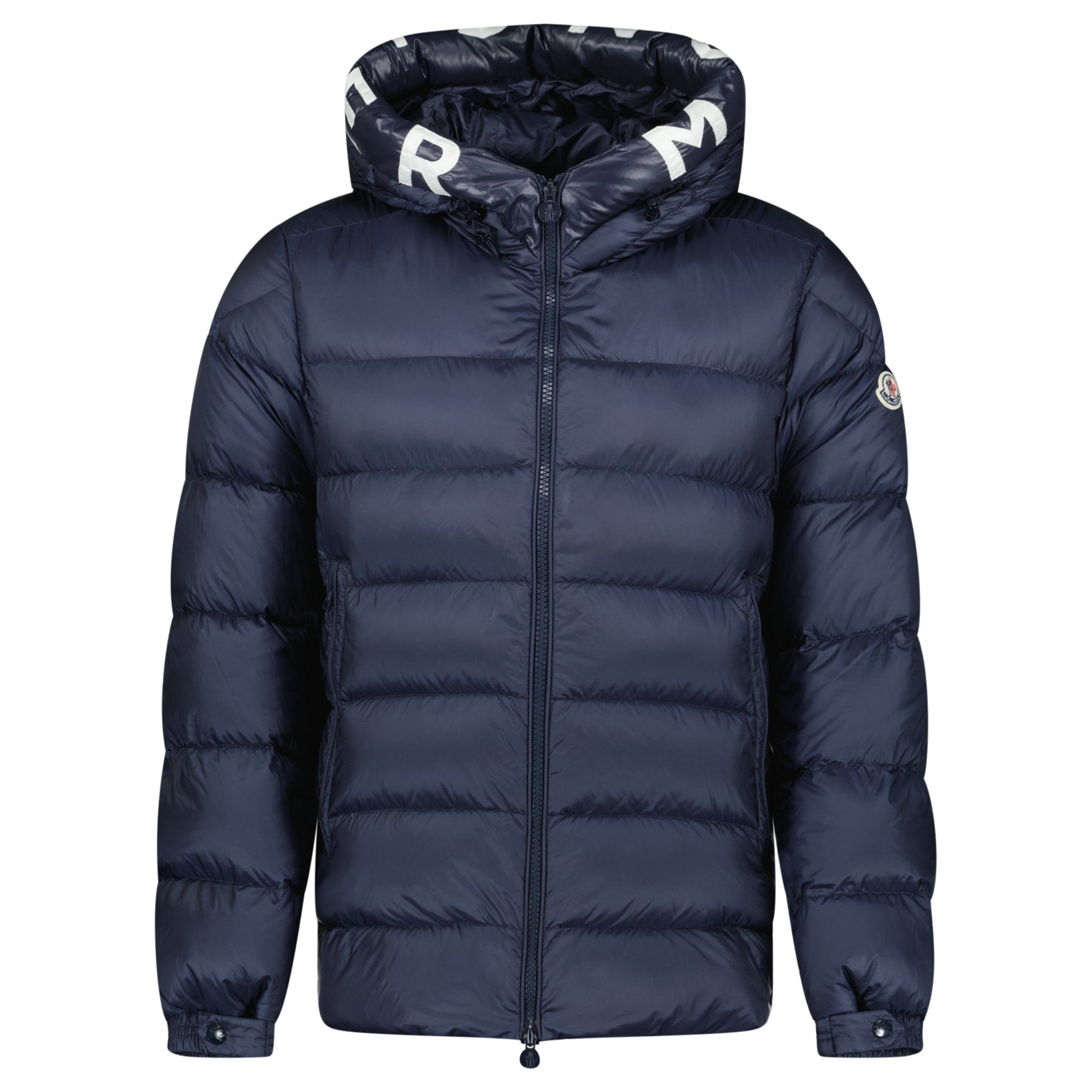 MONCLER NAVY SALZMAN PUFFER COAT - SIZE 5 (Fits L) - Affluent ArchivesUsed HIGH END DESIGNER CLOTHING