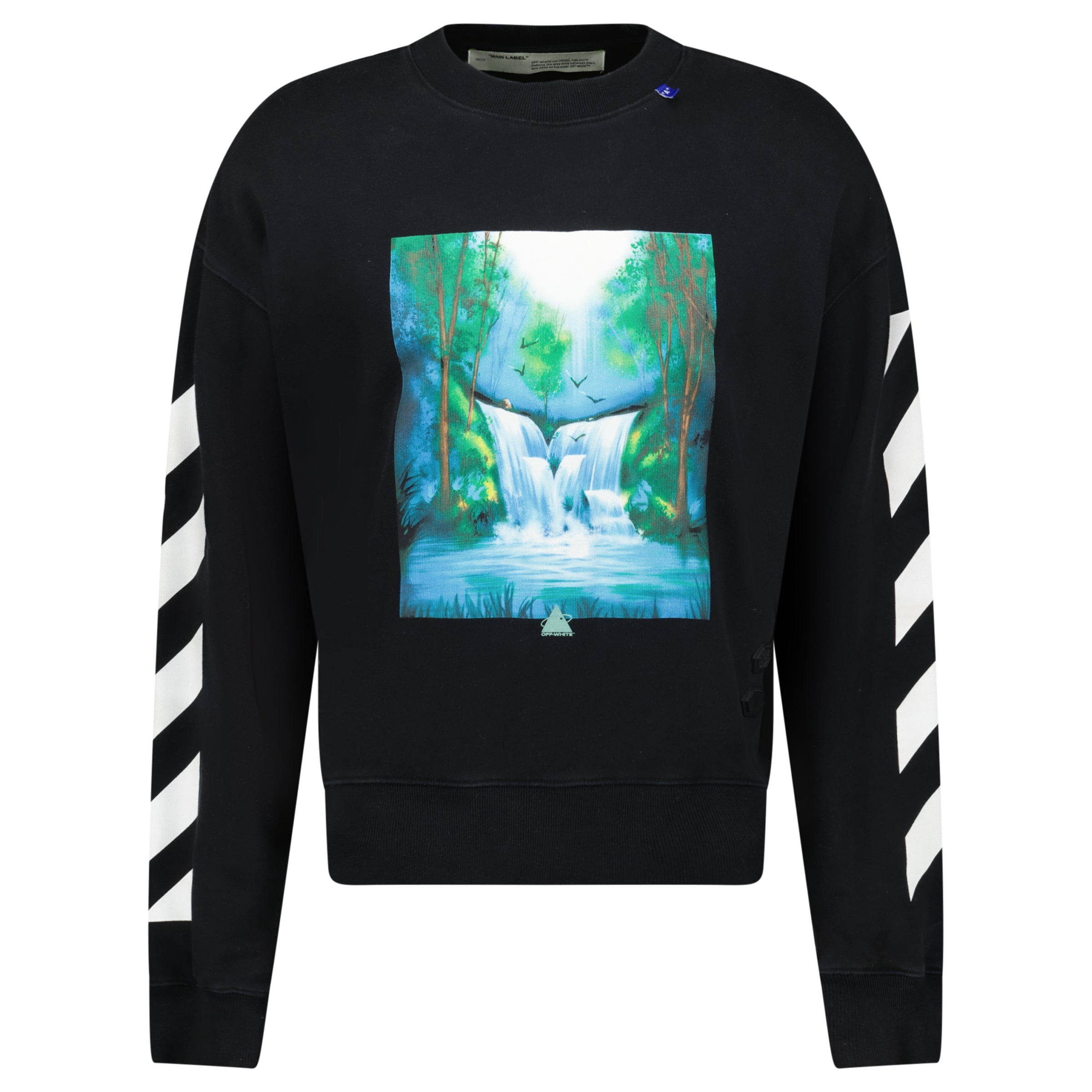 OFF WHITE BLACK SWEATSHIRT - SMALL - Affluent ArchivesUsed HIGH END DESIGNER CLOTHING