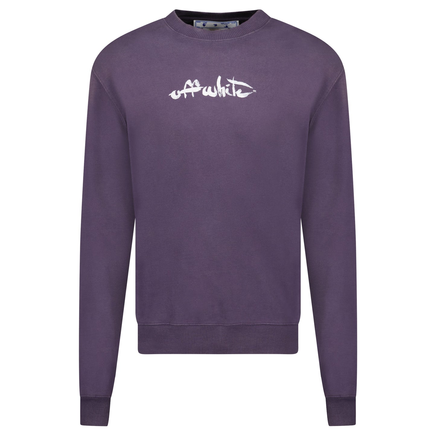OFF WHITE PURPLE LOGO SWEARSHIRT - MEDIUM - Affluent ArchivesUsed HIGH END DESIGNER CLOTHING