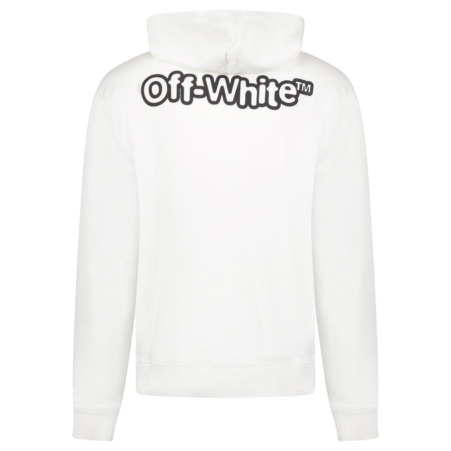 OFF WHITE WHITE HOODIE - MEDIUM - Affluent ArchivesUsed HIGH END DESIGNER CLOTHING