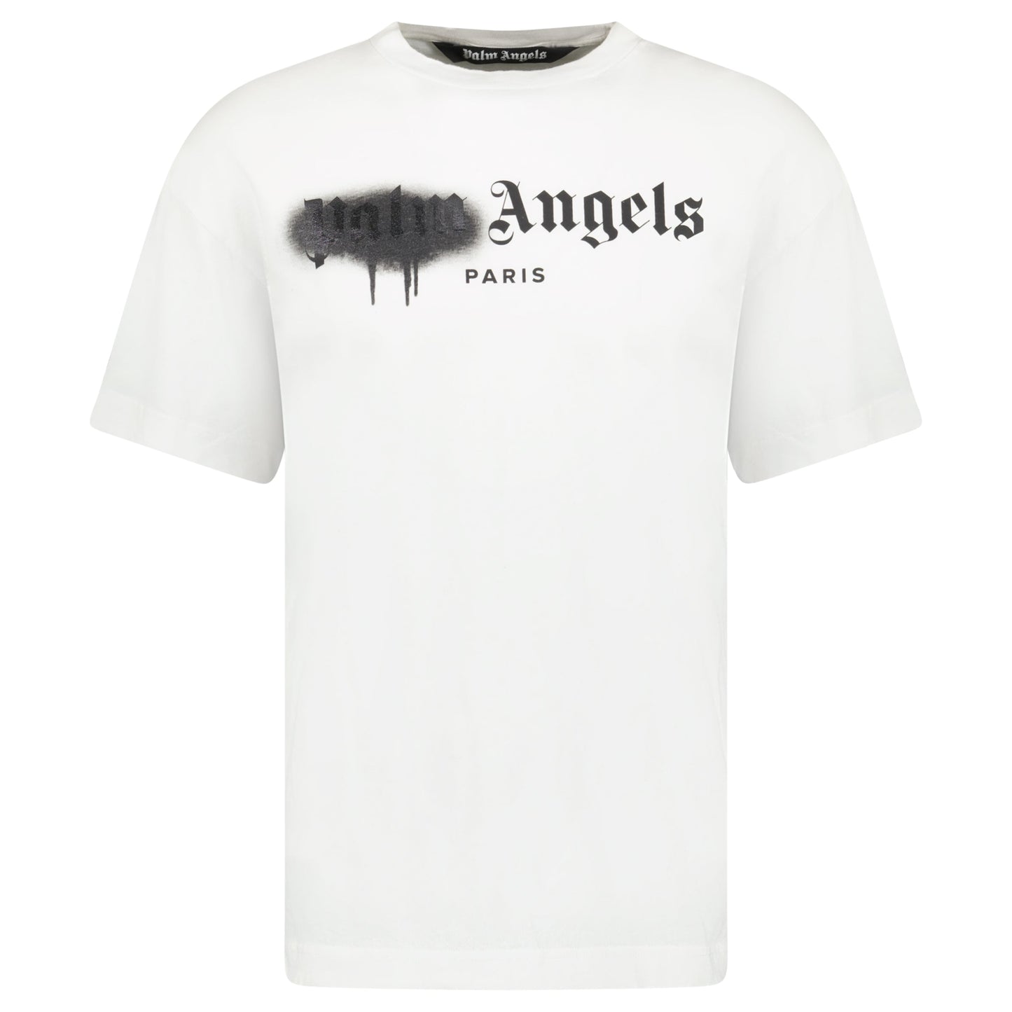 PALM ANGELS WHITE / BLACK T SHIRT - MEDIUM - Affluent ArchivesUsed HIGH END DESIGNER CLOTHING
