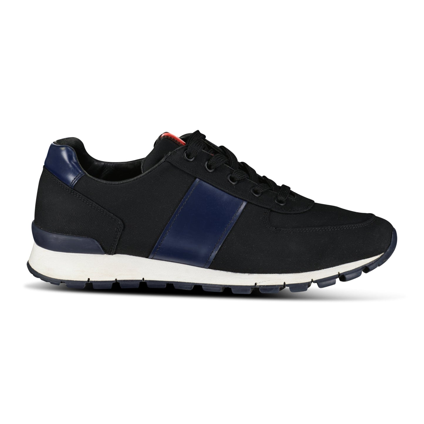 PRADA BLACK / NAVY LINEA ROSSA TRAINER - UK 7.5 (41.5) - Affluent ArchivesUsed HIGH END DESIGNER CLOTHING