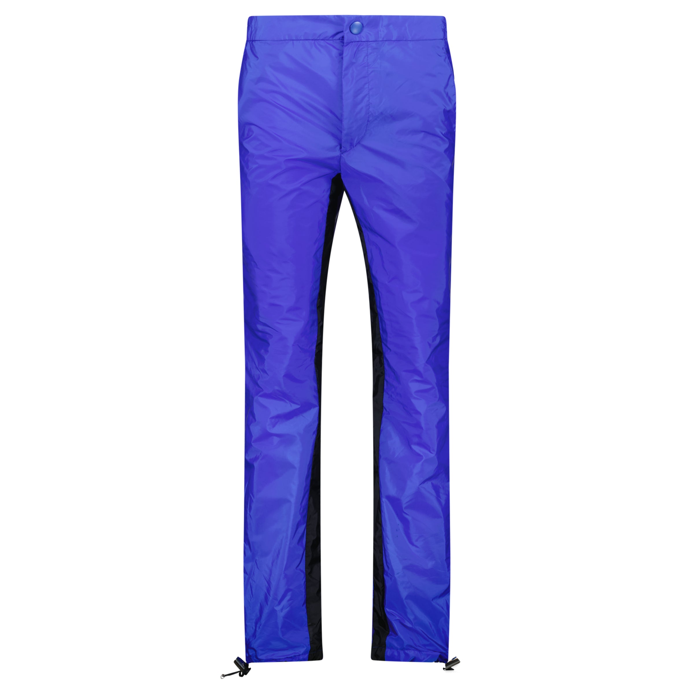 PRADA BLUE LOGO NYLON TROUSER - SMALL (Fits Medium) - Affluent ArchivesUsed HIGH END DESIGNER CLOTHING
